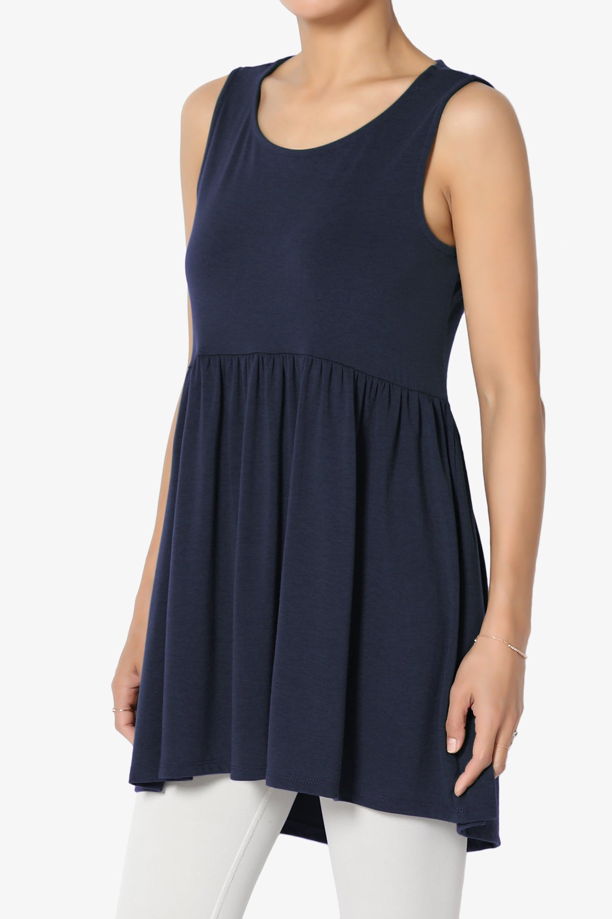 Maiika Sleeveless Babydoll Tunic Top PLUS