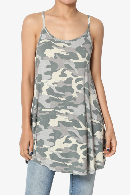 Chelsea Camo Scoop & V Neck Camisole Top
