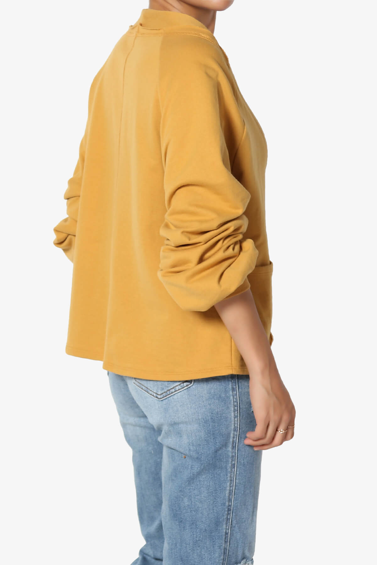 Embark Barrel Long Sleeve Terry Cardigan GOLDEN MUSTARD_4