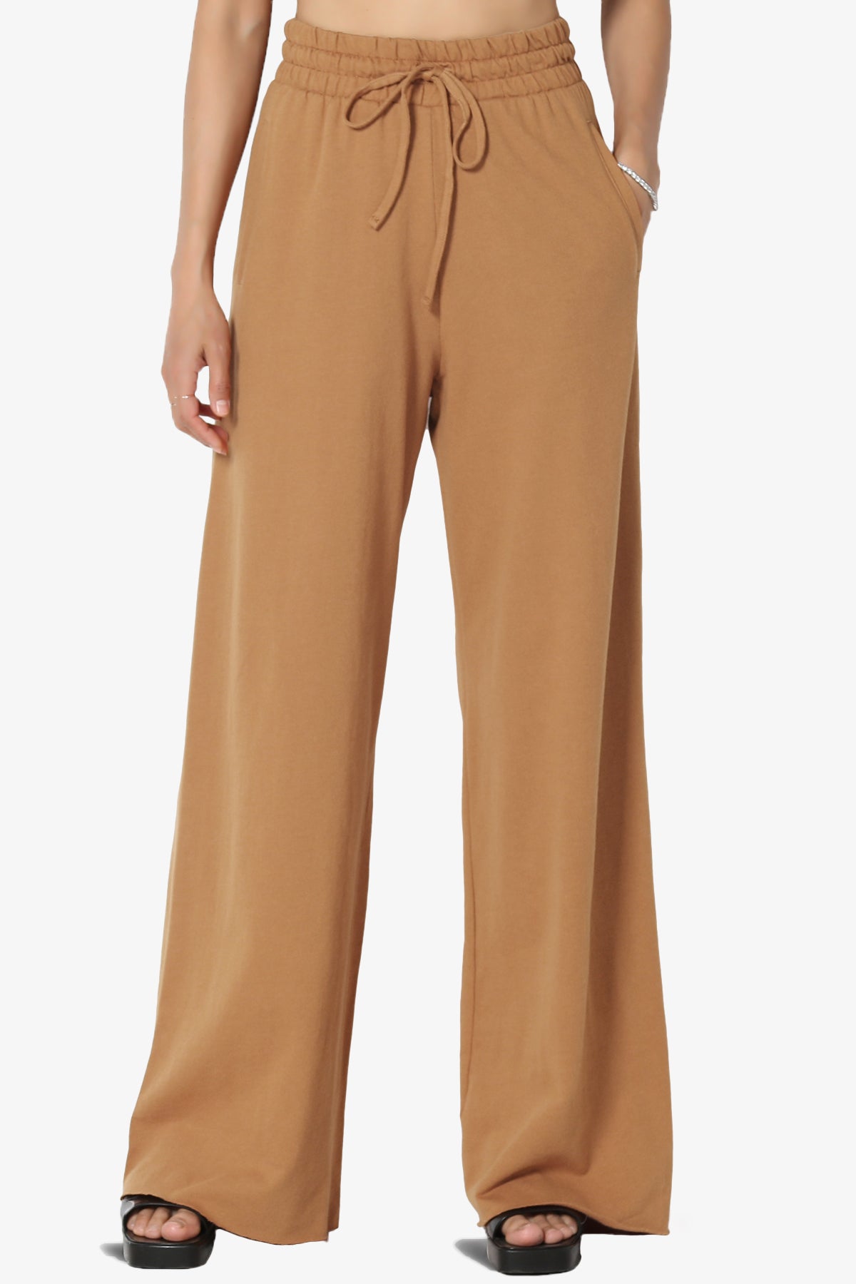 Nia Cotton Terry Wide Leg Track Pants
