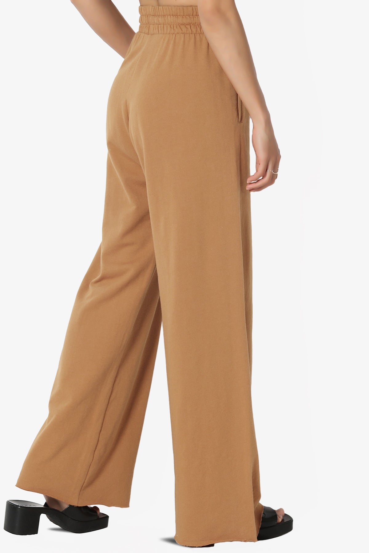 Nia Cotton Terry Wide Leg Track Pants