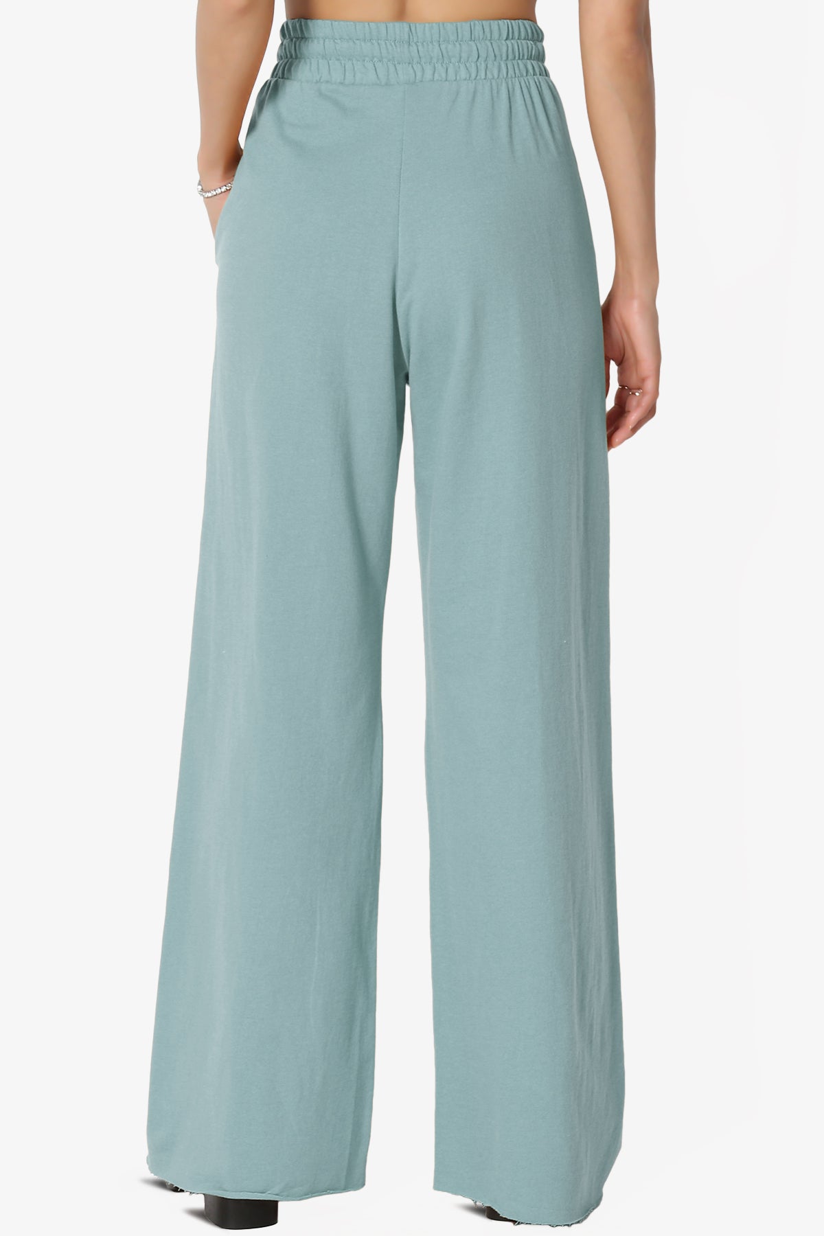 Nia Cotton Terry Wide Leg Track Pants PLUS