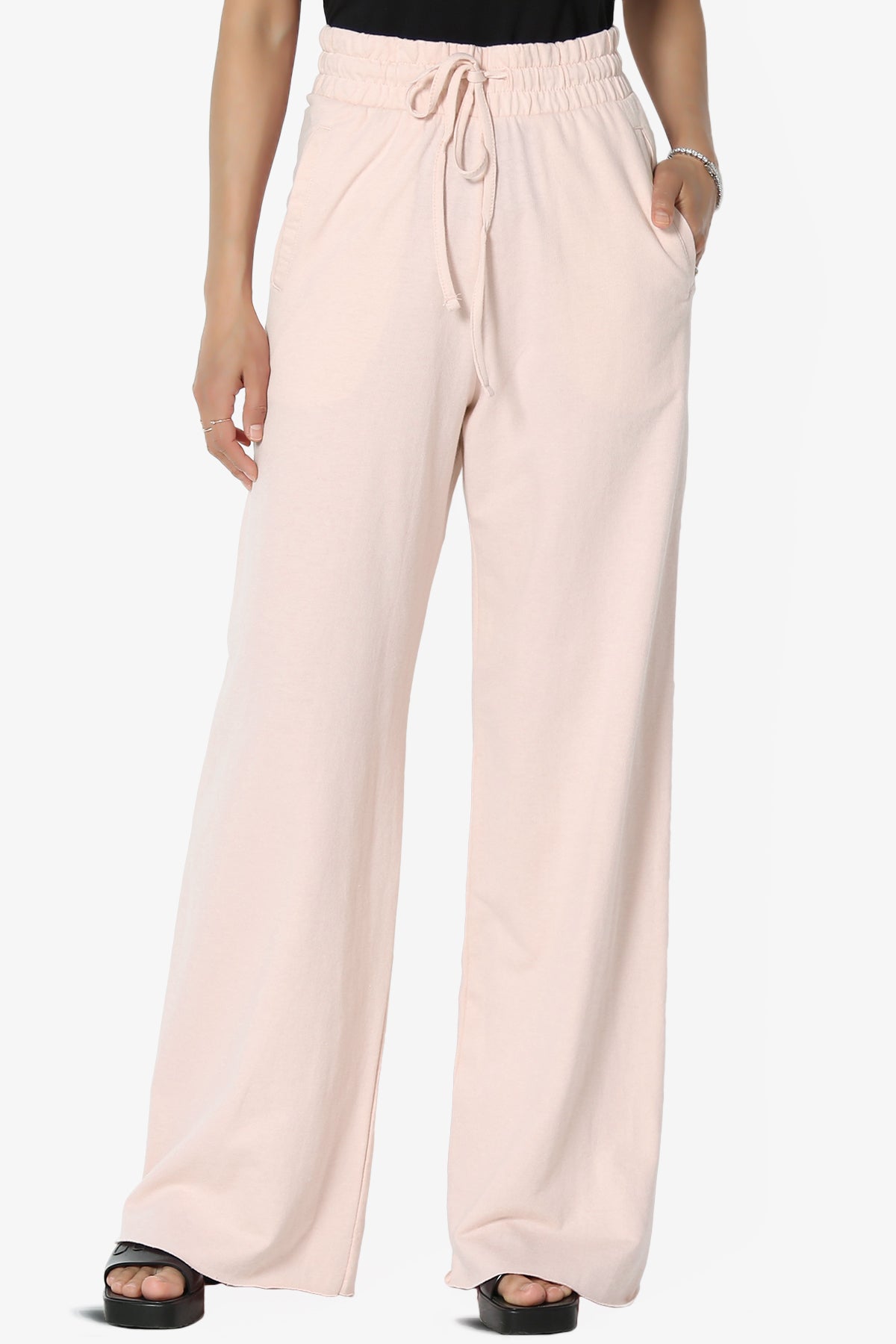 Nia Cotton Terry Wide Leg Track Pants PLUS