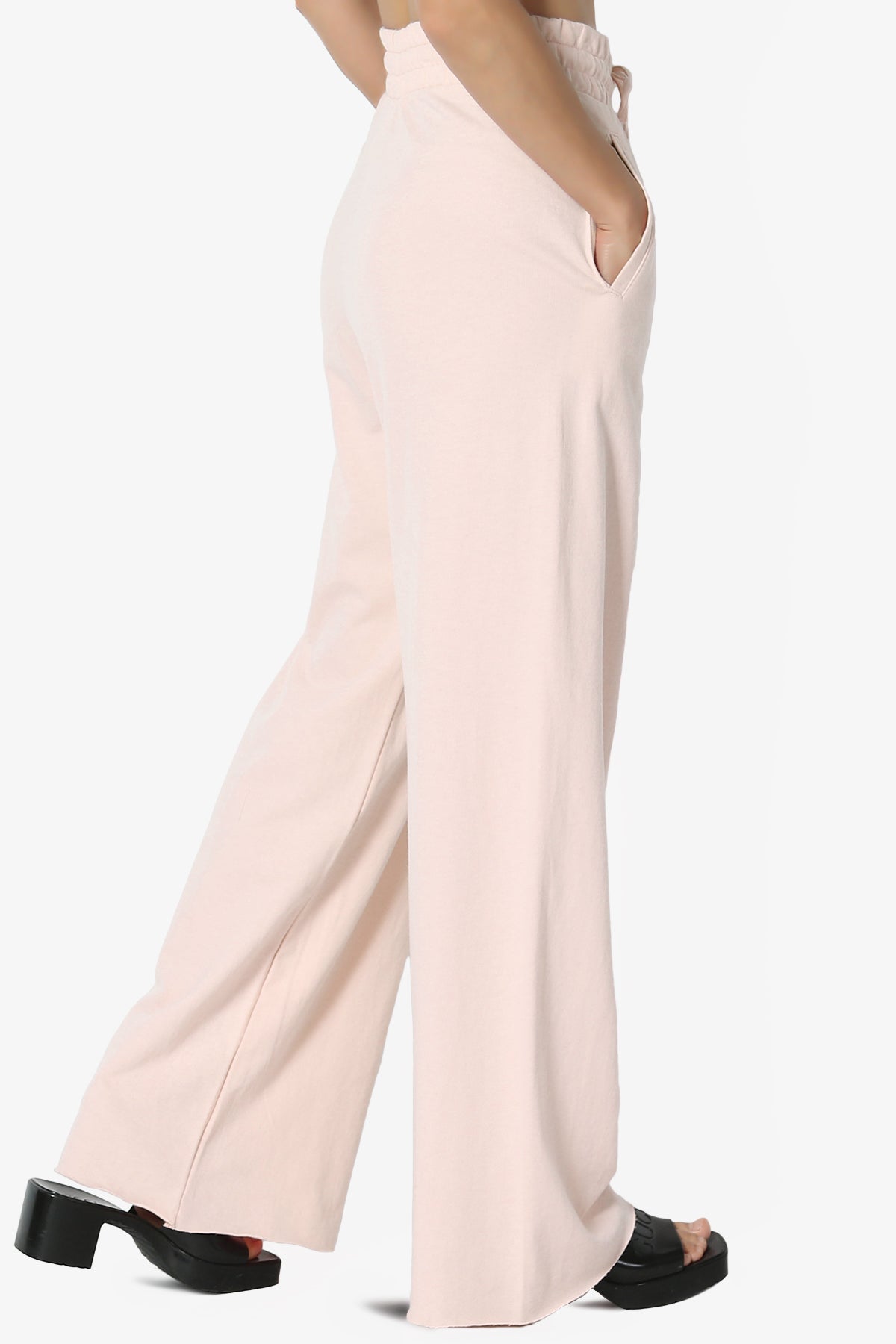 Nia Cotton Terry Wide Leg Track Pants