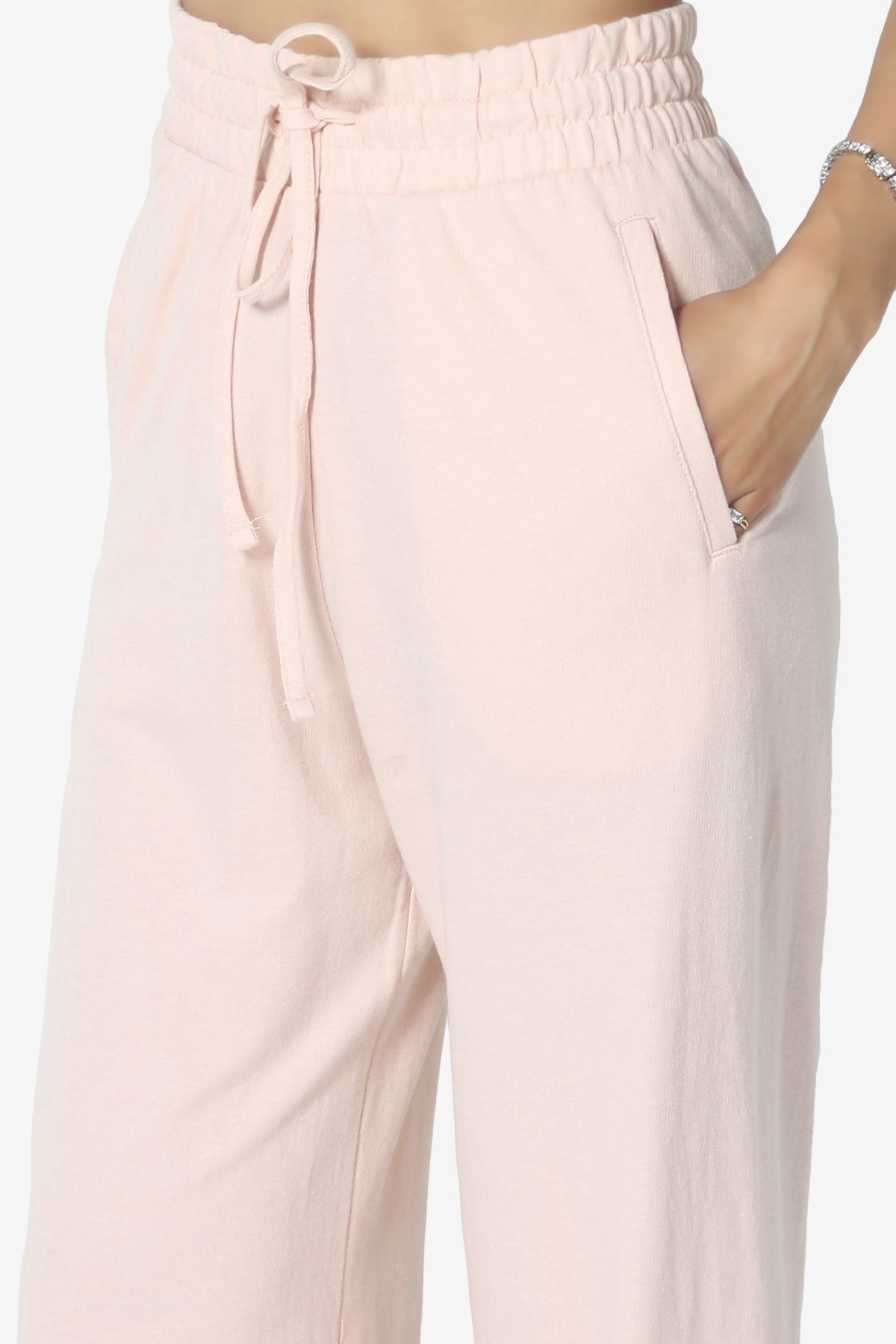 Nia Cotton Terry Wide Leg Track Pants