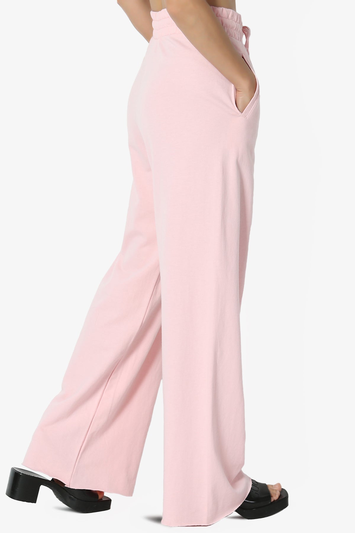 Nia Cotton Terry Wide Leg Track Pants