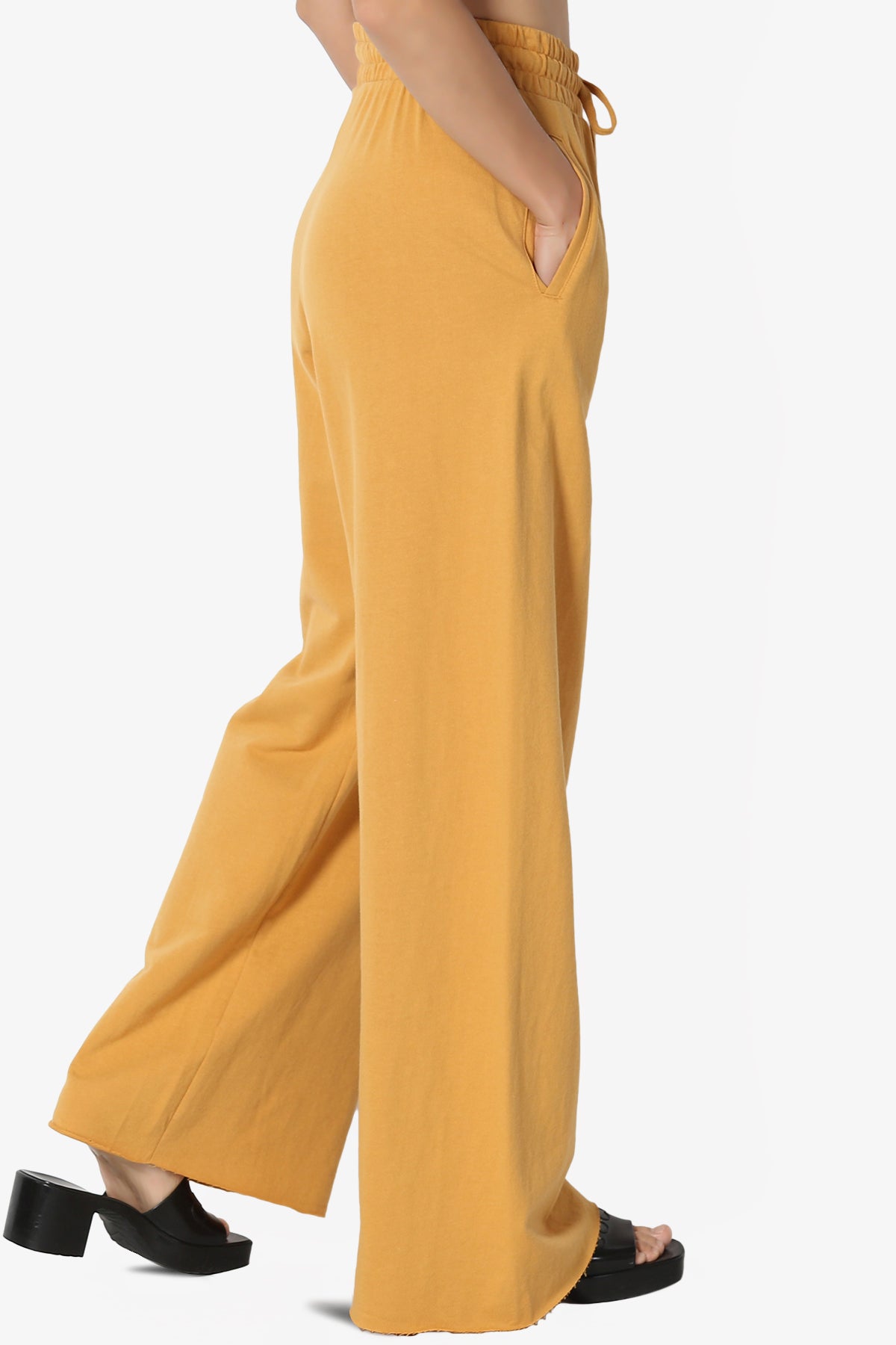 Nia Cotton Terry Wide Leg Track Pants