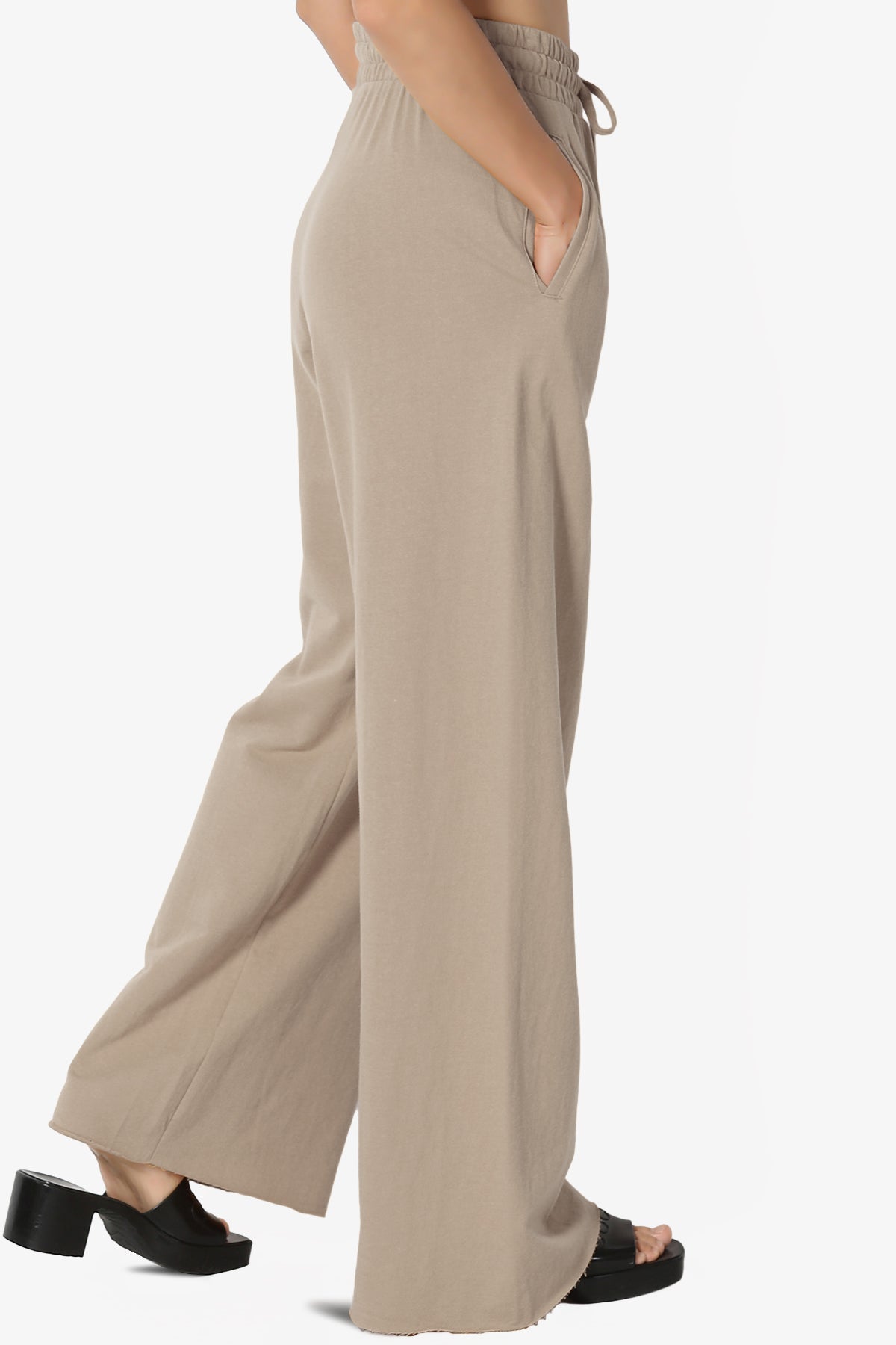 Nia Cotton Terry Wide Leg Track Pants PLUS