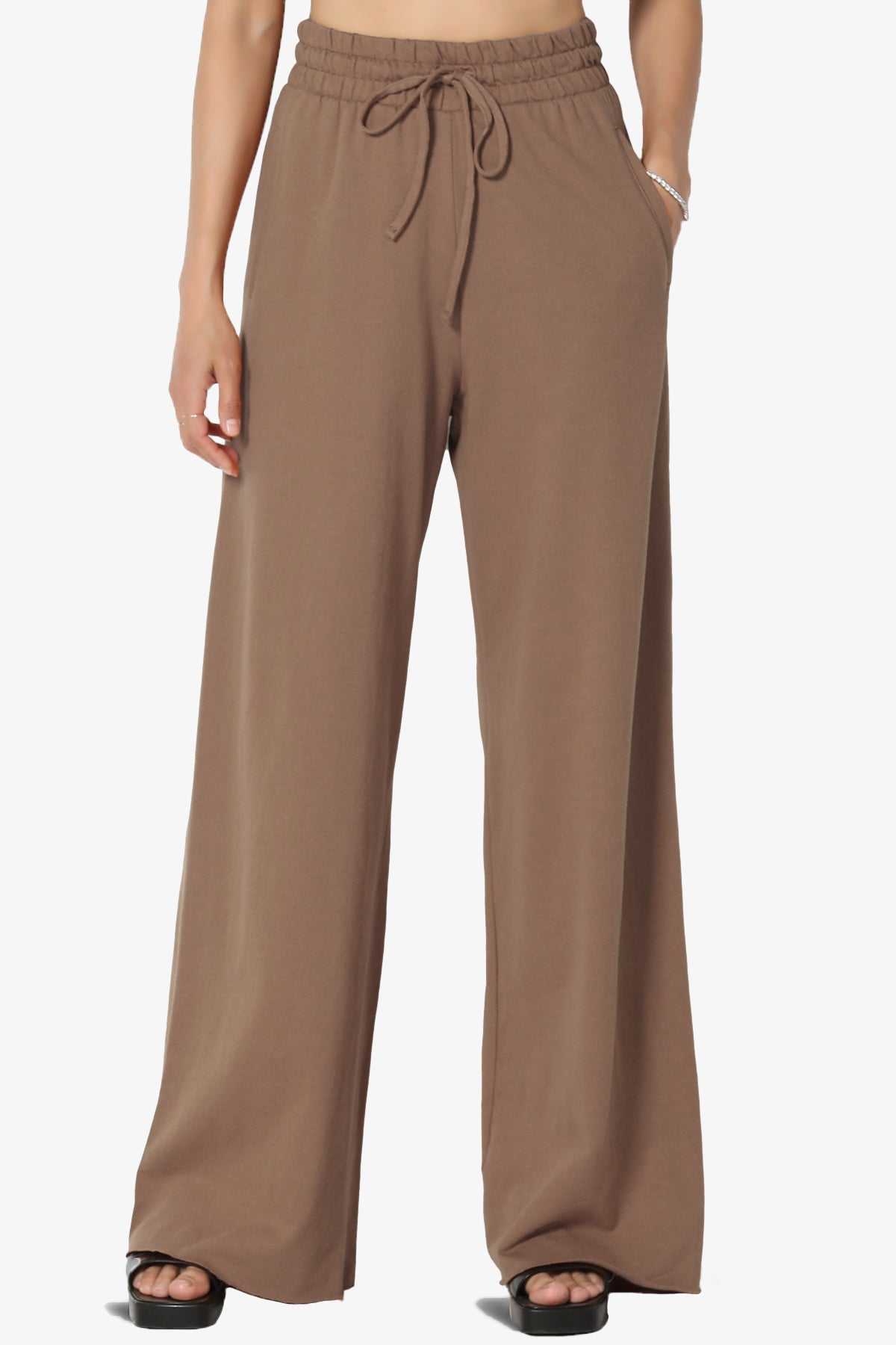 Nia Cotton Terry Wide Leg Track Pants