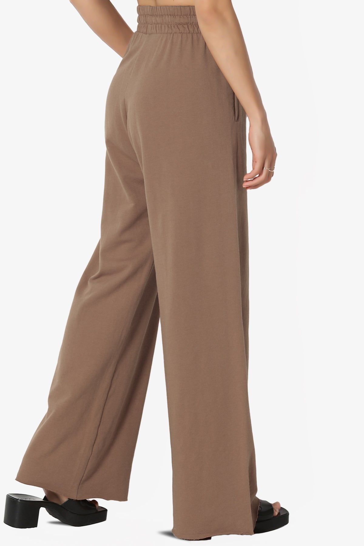 Nia Cotton Terry Wide Leg Track Pants