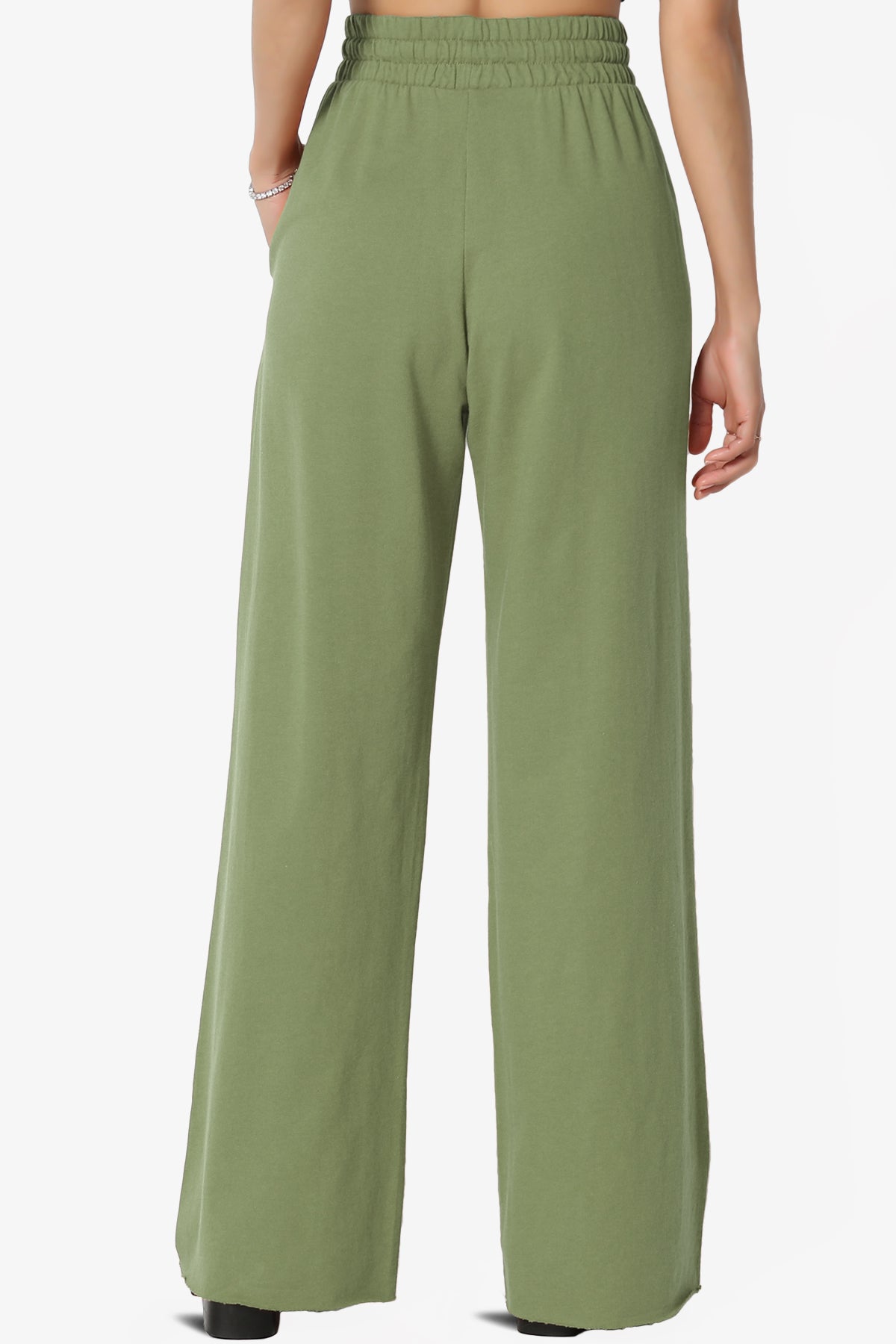 Nia Cotton Terry Wide Leg Track Pants