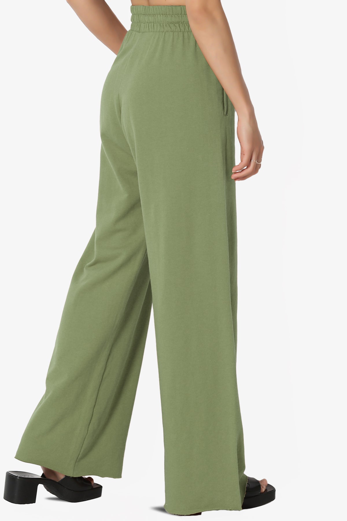 Nia Cotton Terry Wide Leg Track Pants