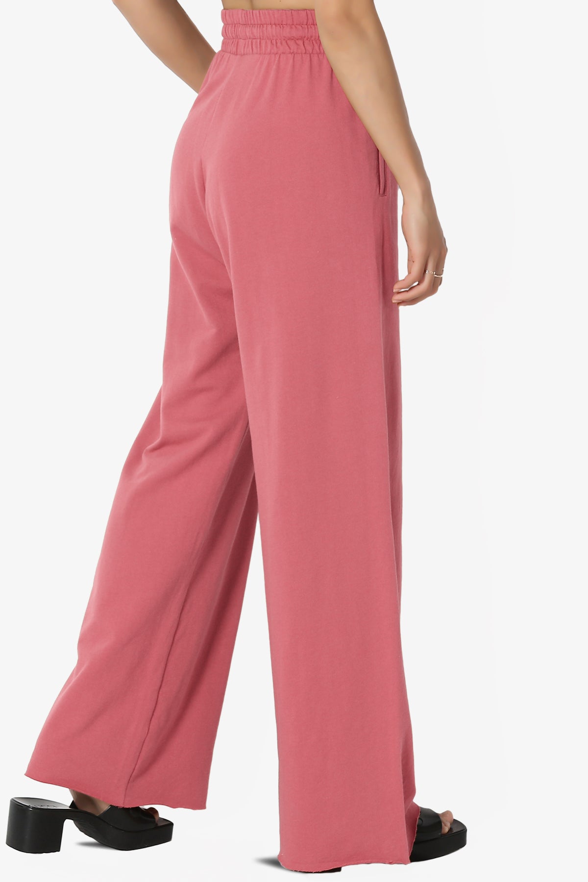 Nia Cotton Terry Wide Leg Track Pants
