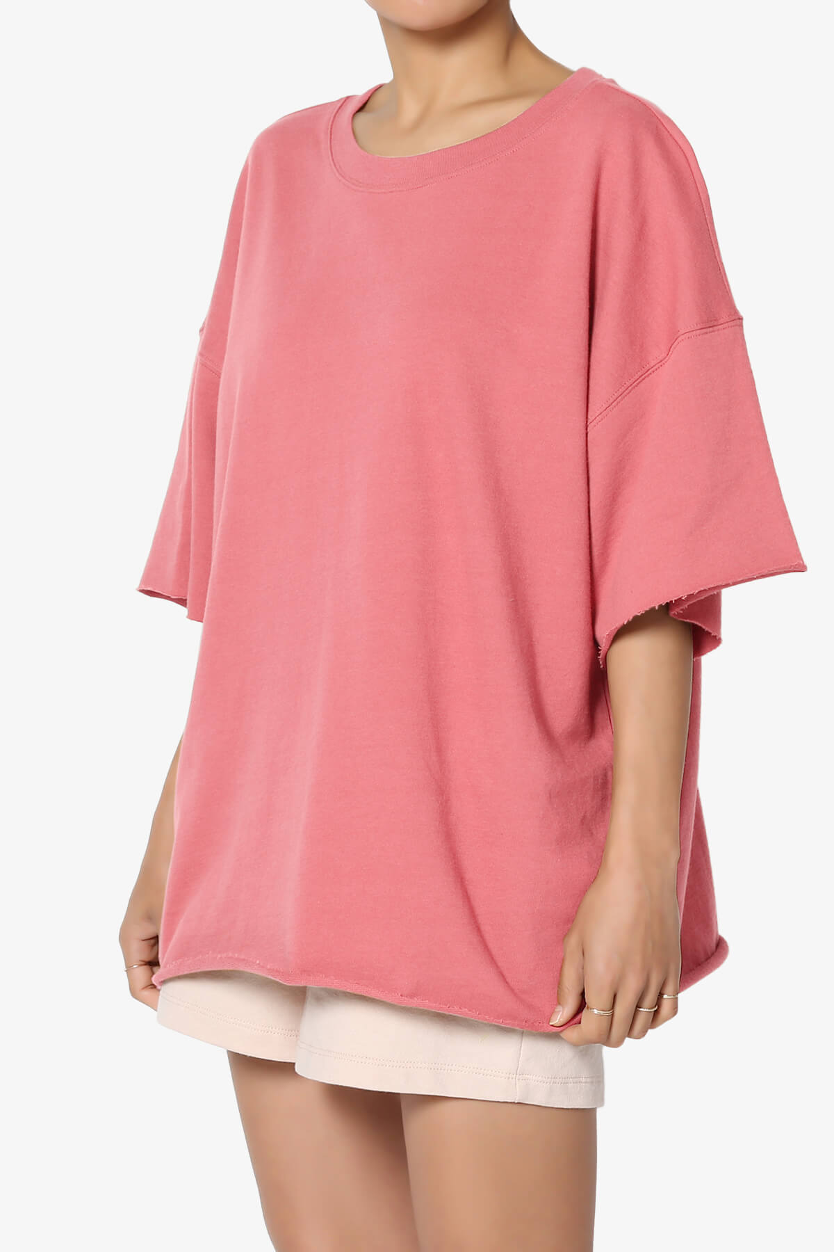 Danube Drop Shoulder Cotton Top DESERT ROSE_3