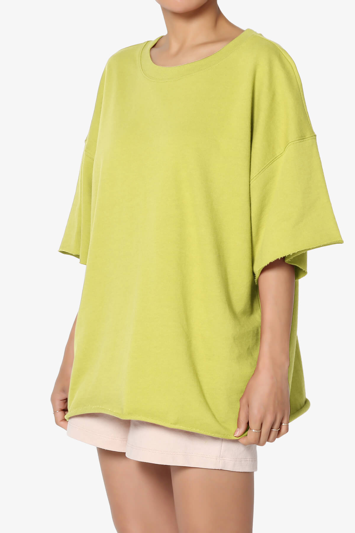 Danube Drop Shoulder Cotton Top GOLDEN WASABI_3