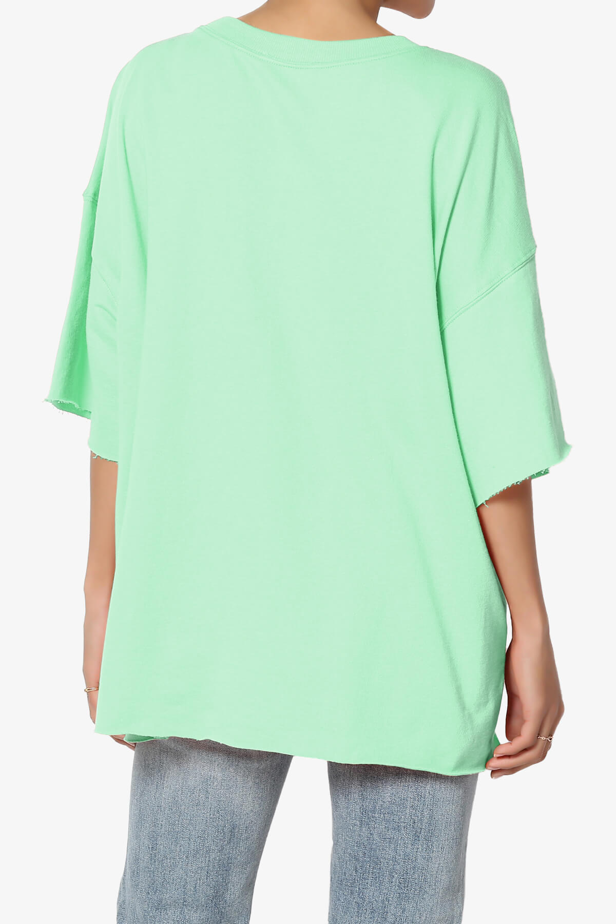 Danube Drop Shoulder Cotton Top GREEN MINT_2