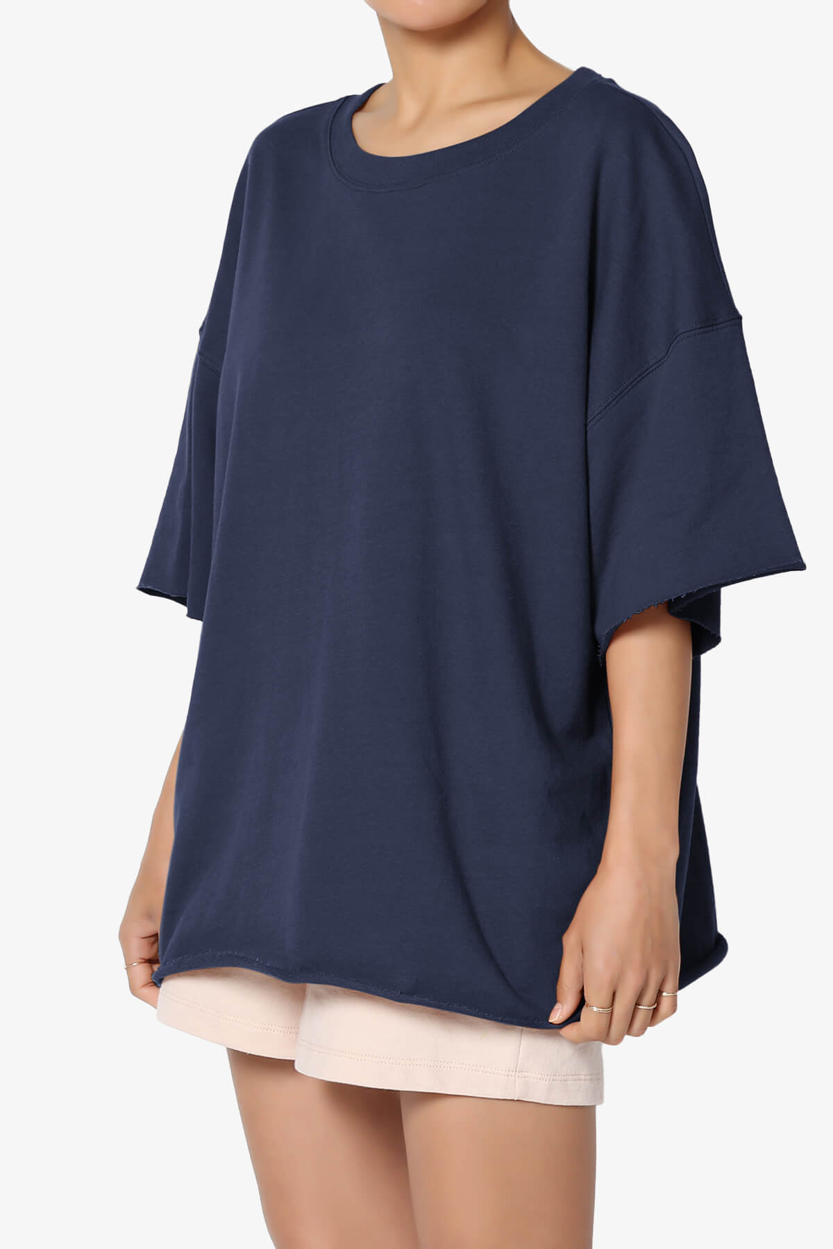 Danube Drop Shoulder Cotton Top NAVY_3