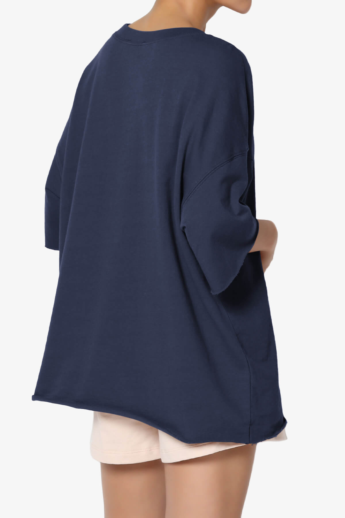 Danube Drop Shoulder Cotton Top NAVY_4