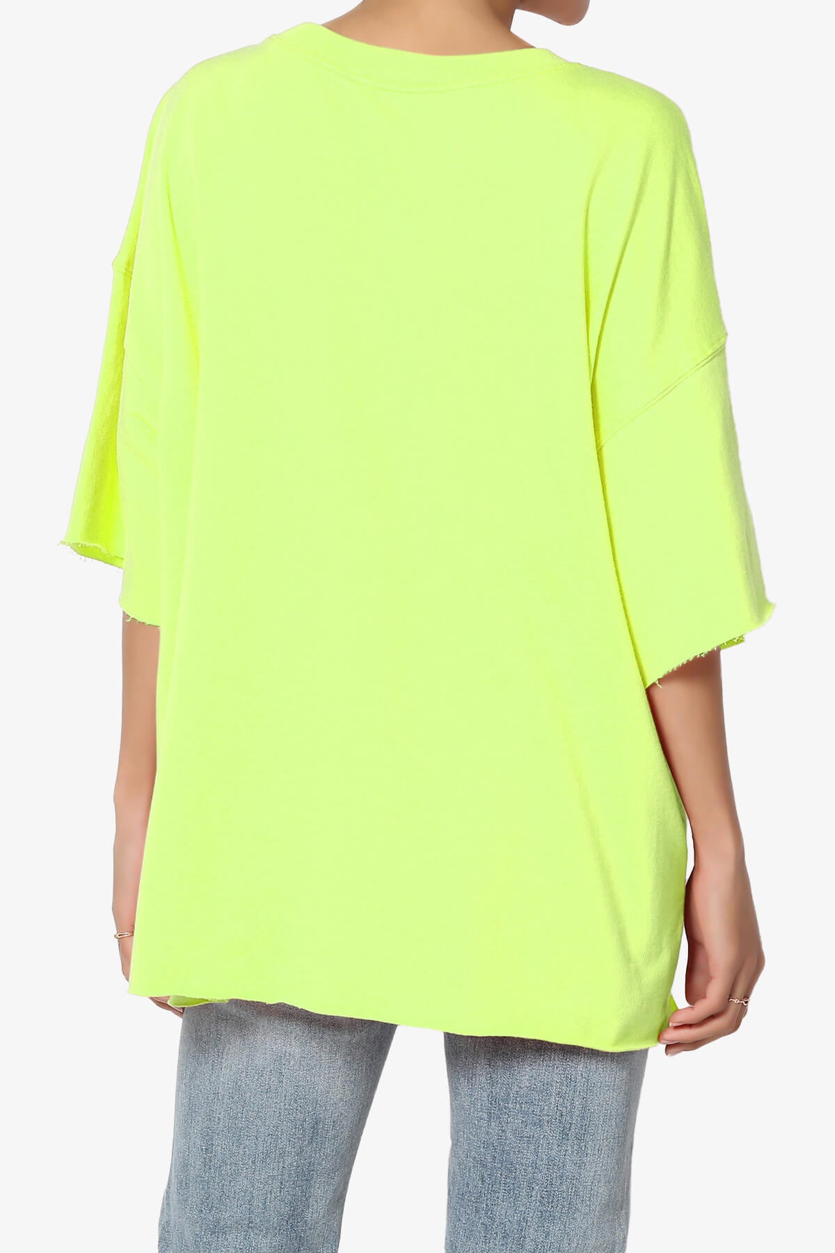 Danube Drop Shoulder Cotton Top NEON GREEN_2