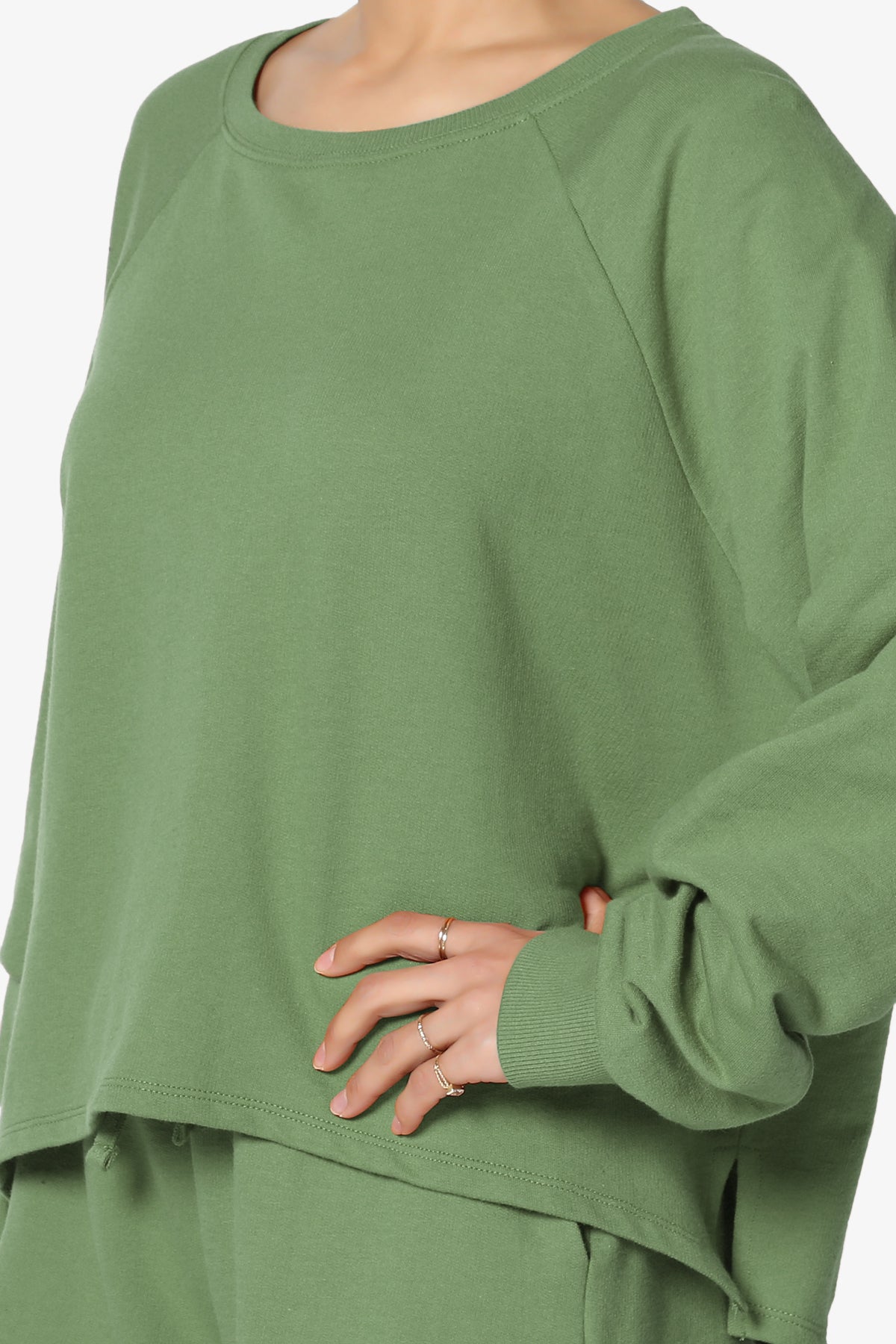 Crusade French Terry Oversized Crop Top & Shorts SET PLUS