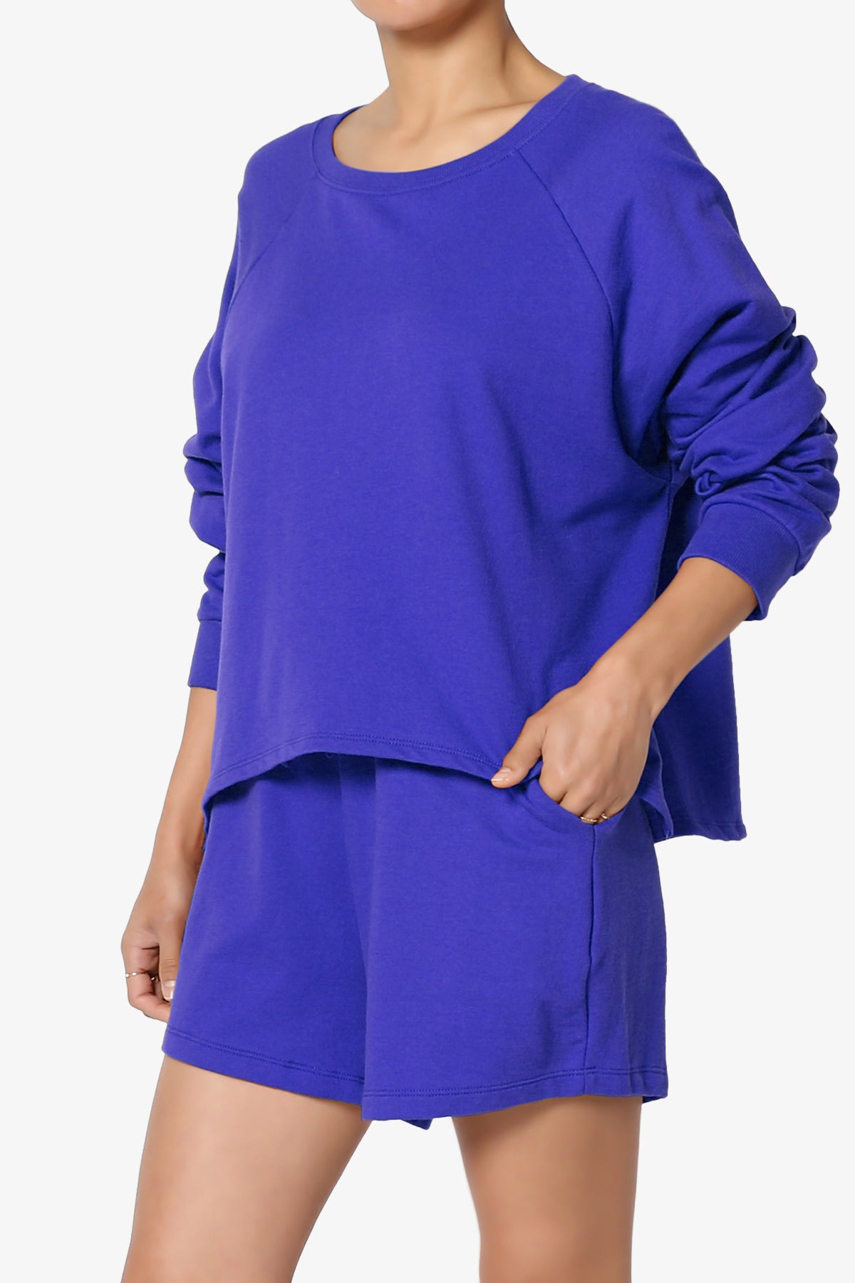 Crusade French Terry Oversized Crop Top & Shorts SET PLUS