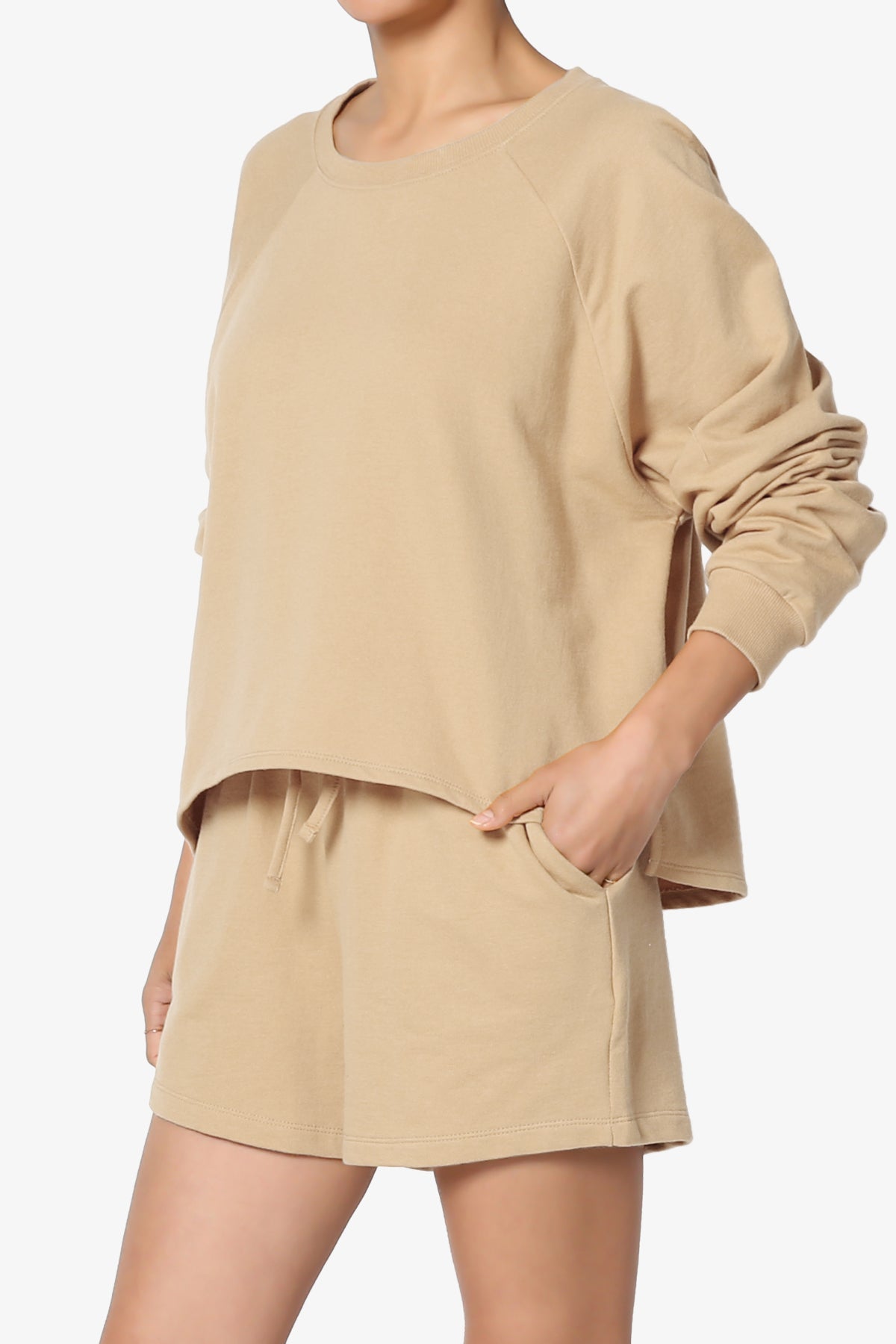 Crusade French Terry Oversized Crop Top & Shorts SET PLUS