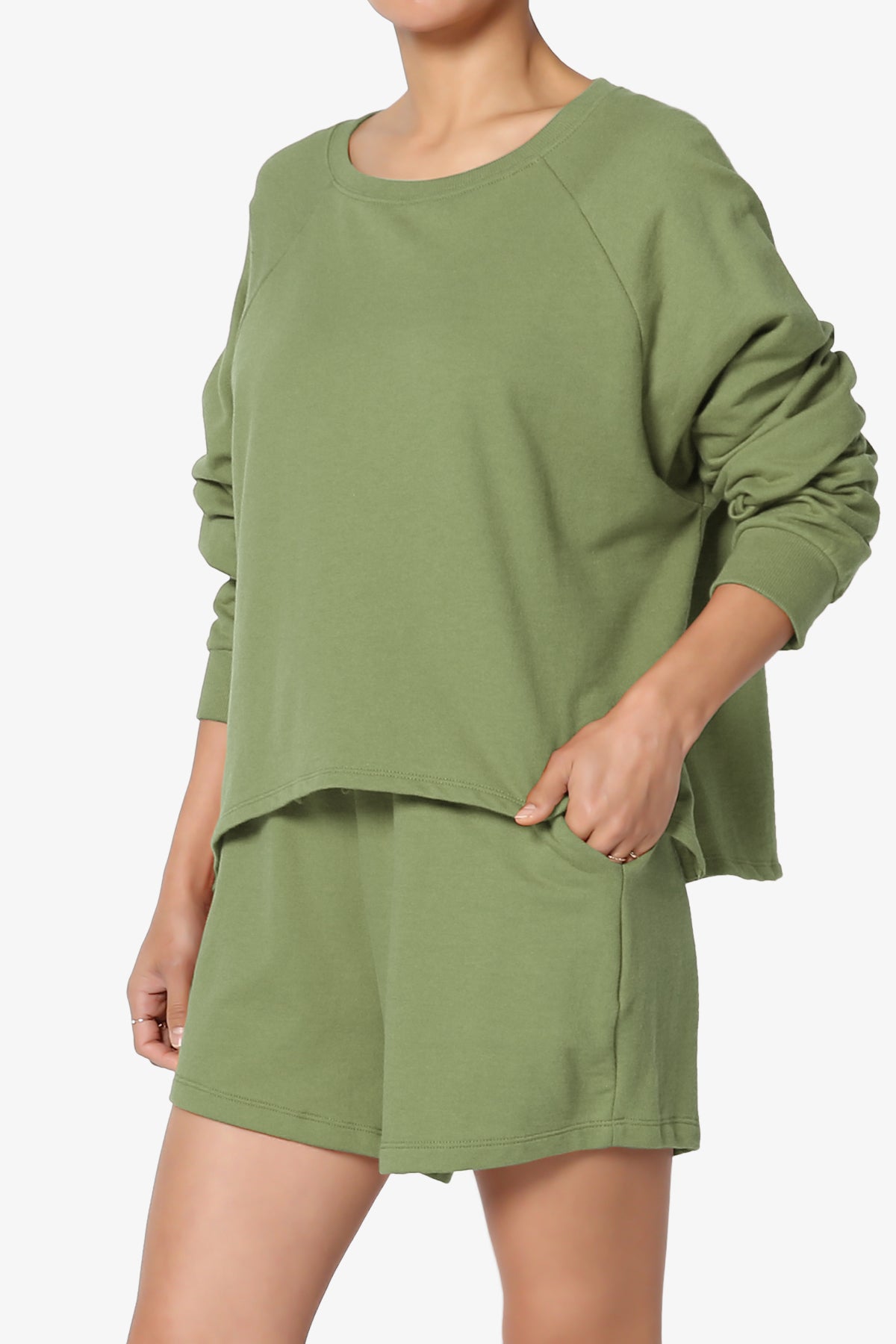 Crusade French Terry Oversized Crop Top & Shorts SET