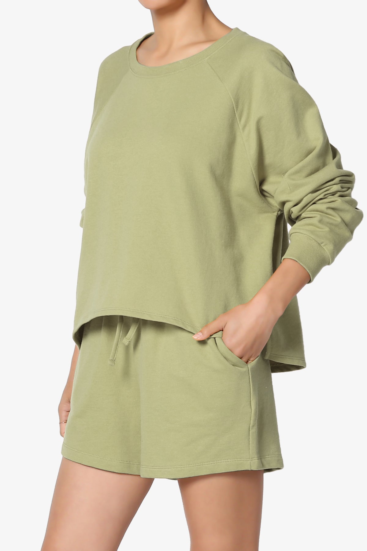 Crusade French Terry Oversized Crop Top & Shorts SET PLUS