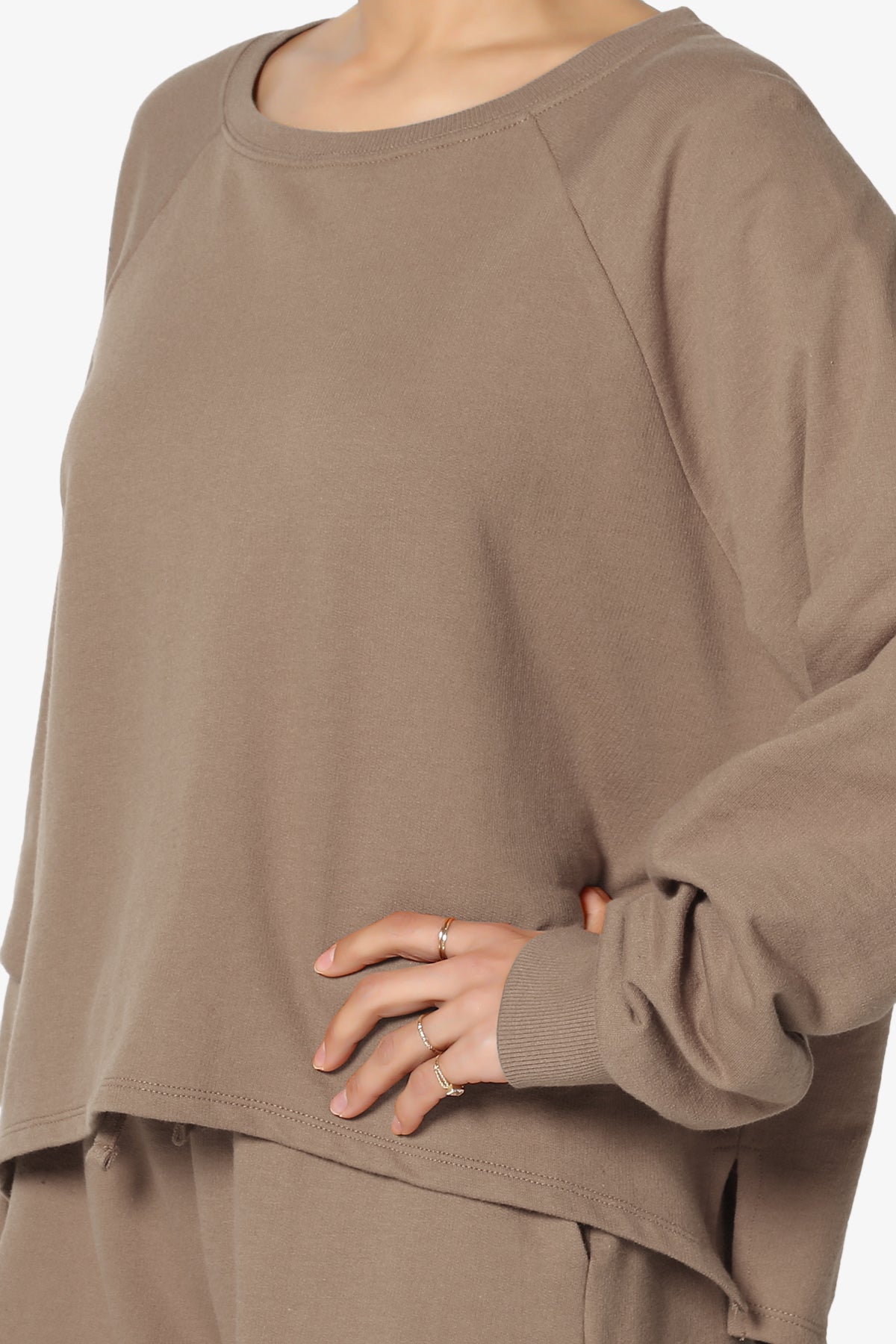 Crusade French Terry Oversized Crop Top & Shorts SET PLUS