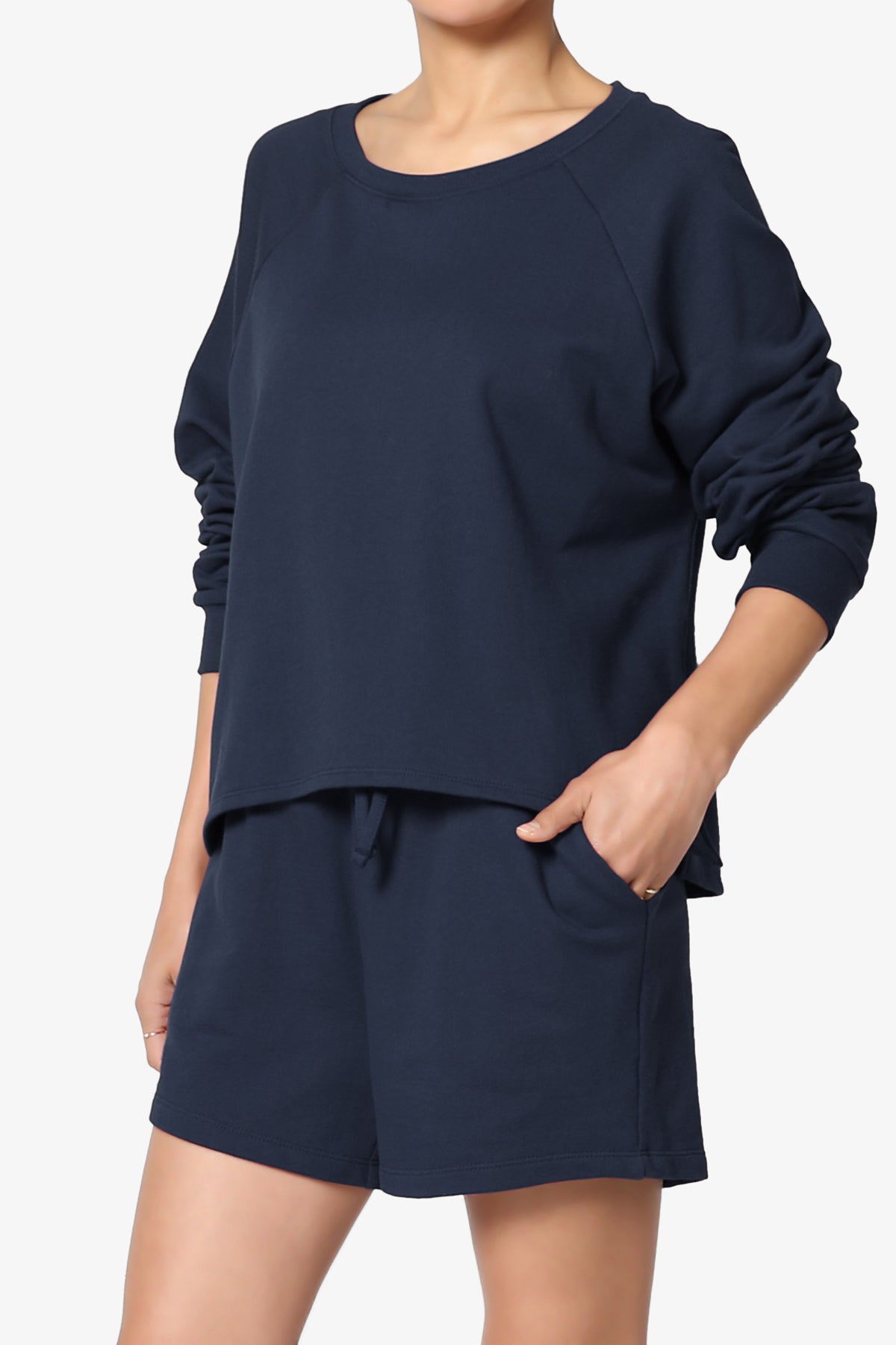 Crusade French Terry Oversized Crop Top & Shorts SET PLUS