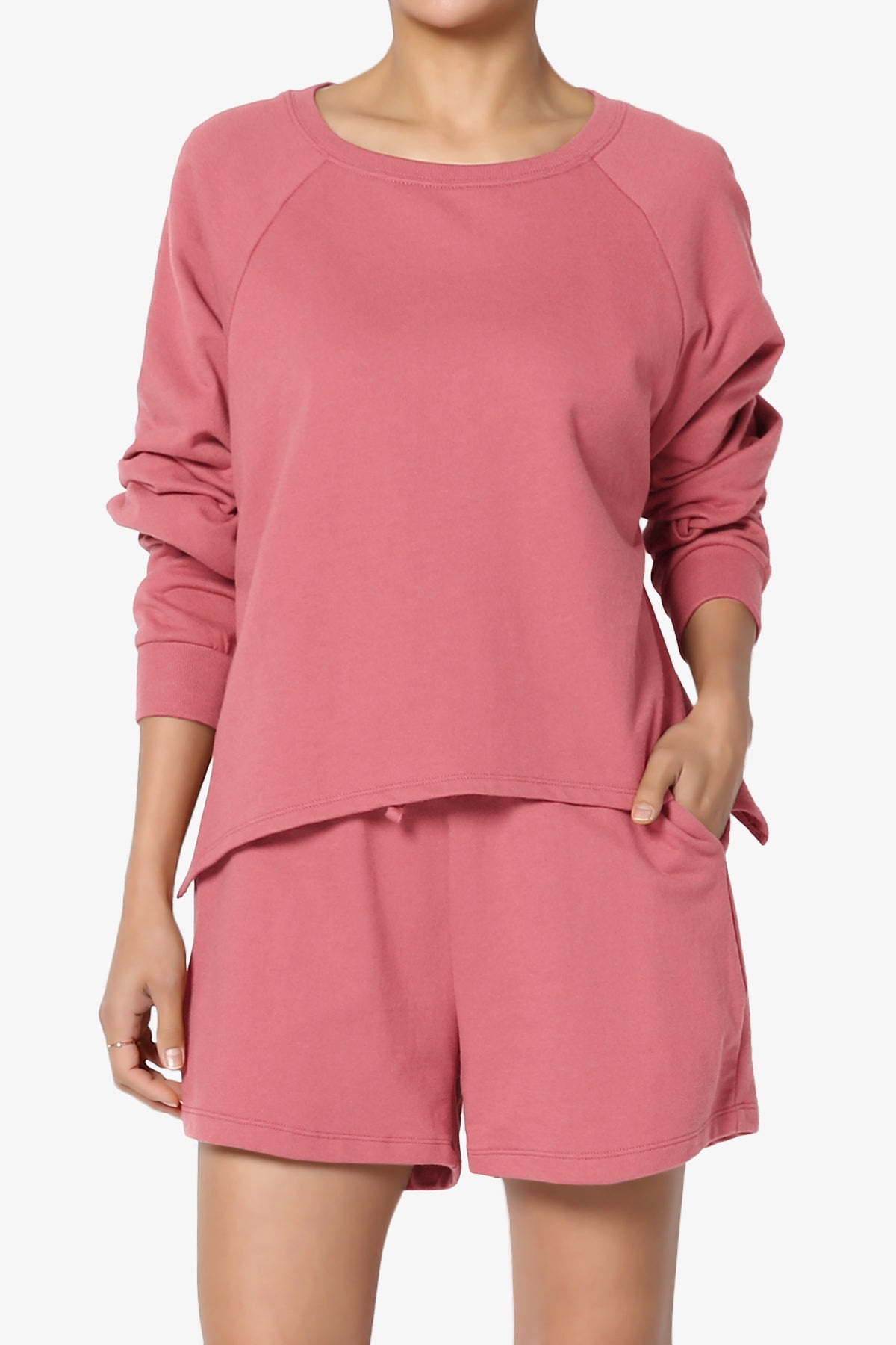 Crusade French Terry Oversized Crop Top & Shorts SET PLUS