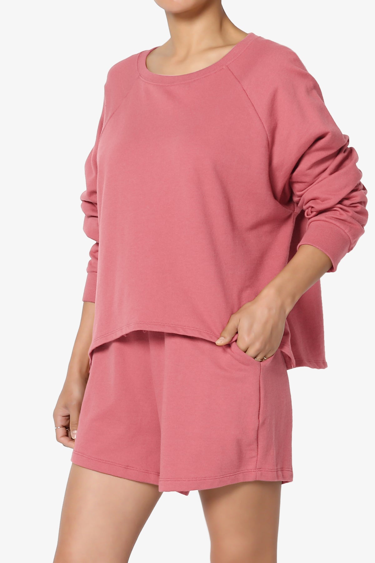 Crusade French Terry Oversized Crop Top & Shorts SET PLUS