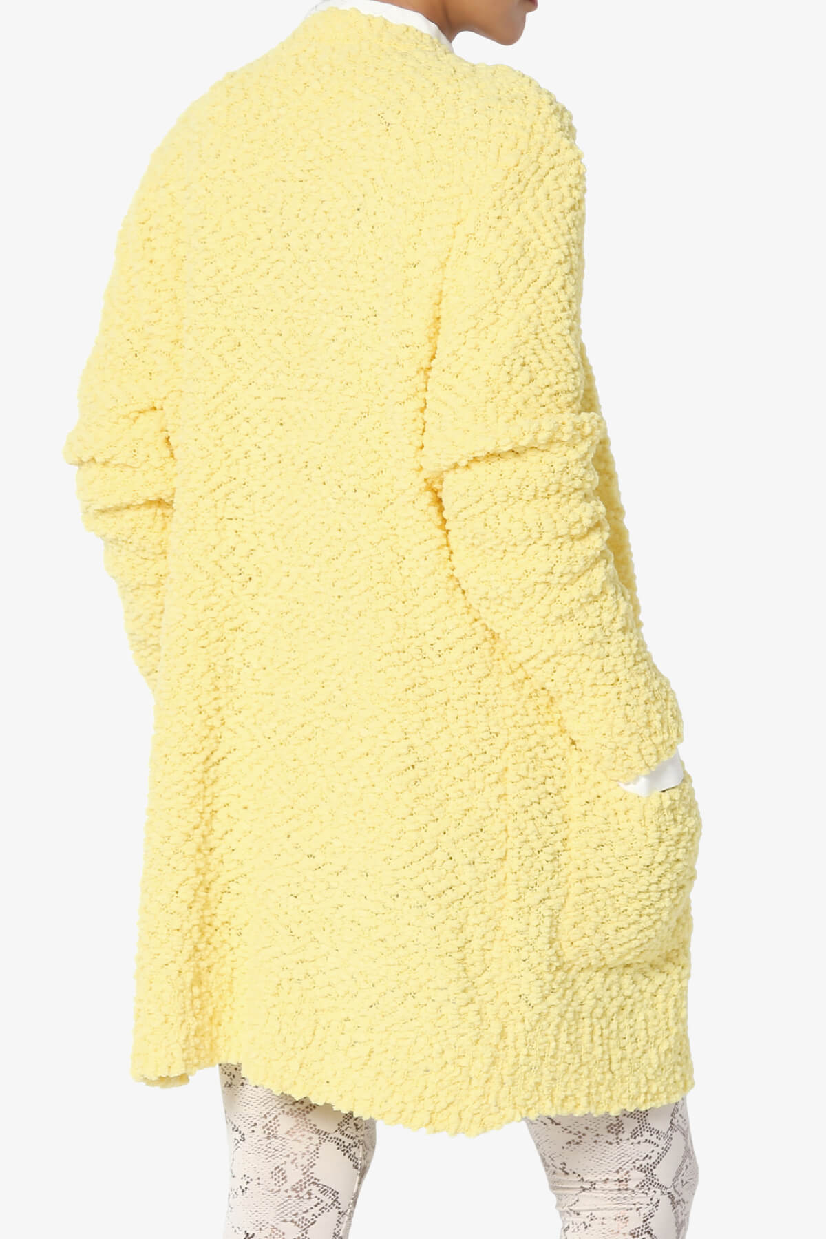 Barry Soft Popcorn Knit Sweater Cardigan BANANA_4