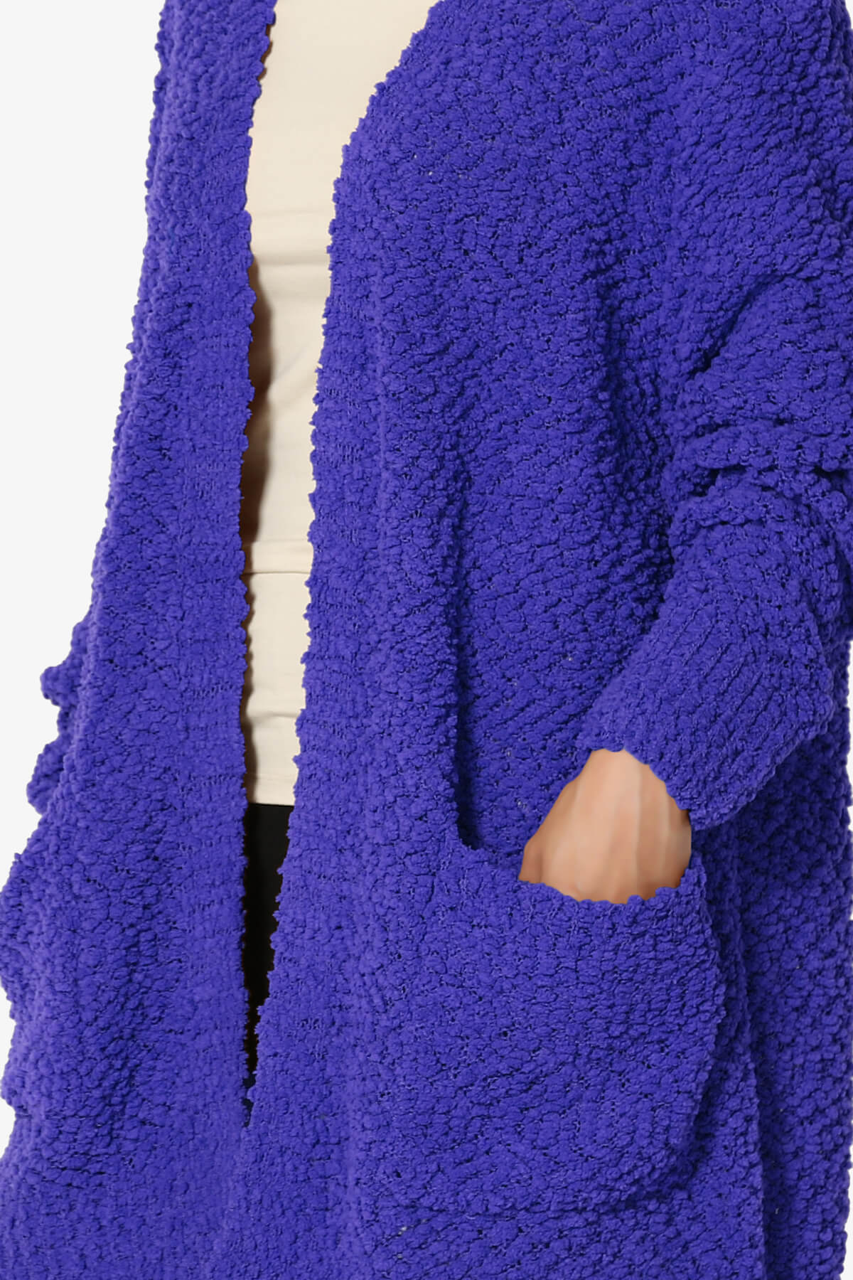 Barry Soft Popcorn Knit Sweater Cardigan BRIGHT BLUE_5