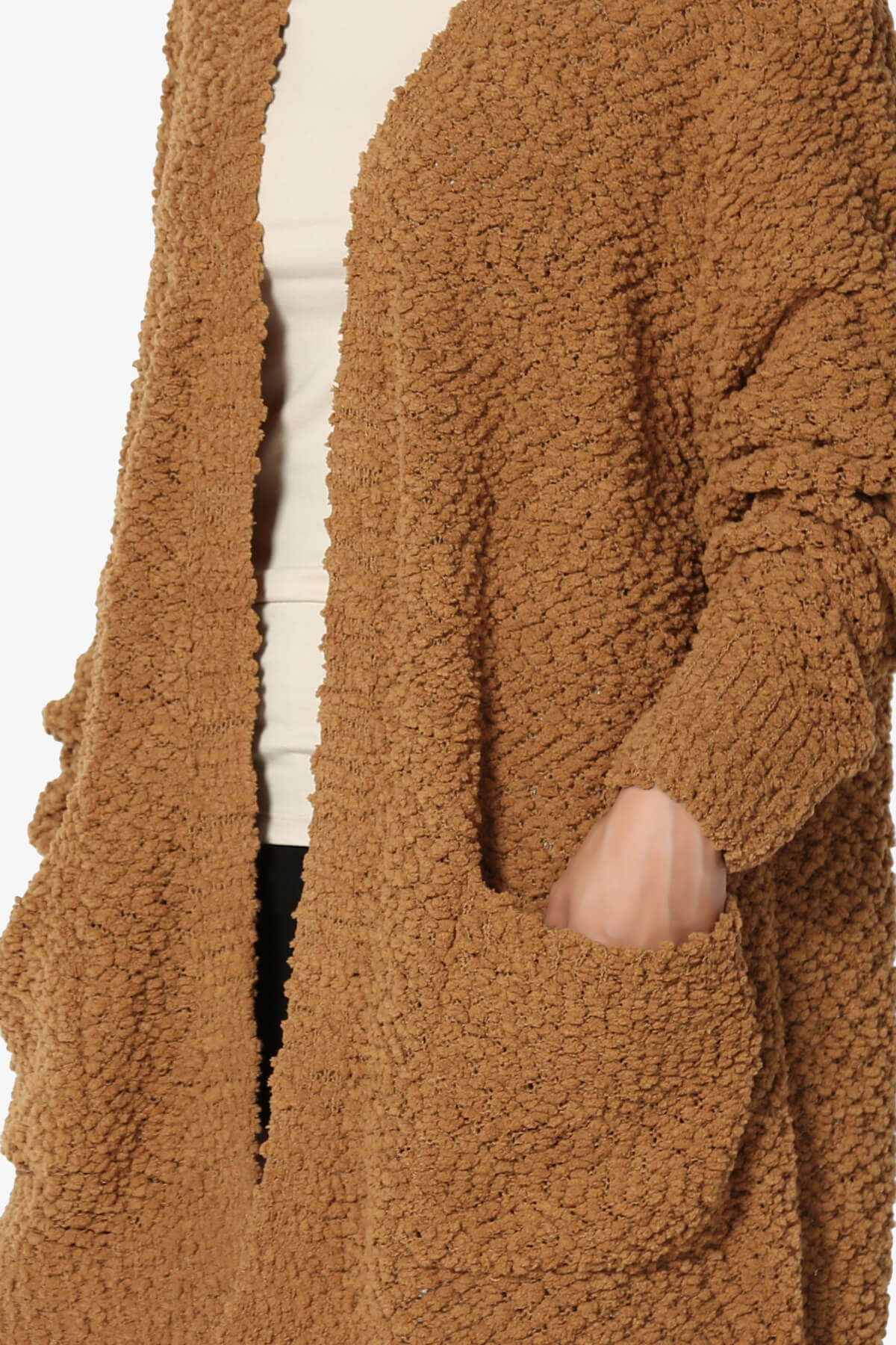 Barry Soft Popcorn Knit Sweater Cardigan COFFEE_5