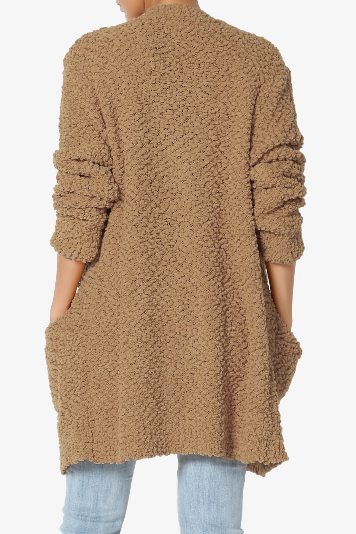 Barry Soft Popcorn Knit Sweater Cardigan DEEP CAMEL_2