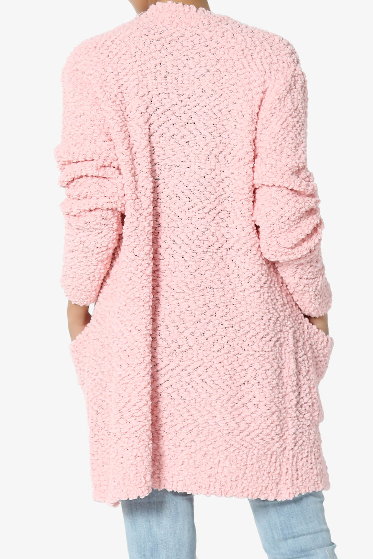 Barry Soft Popcorn Knit Sweater Cardigan DUSTY PINK_2