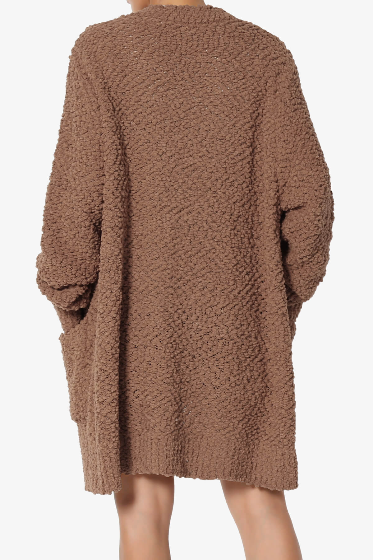 Barry Soft Popcorn Knit Sweater Cardigan LIGHT BROWN_2