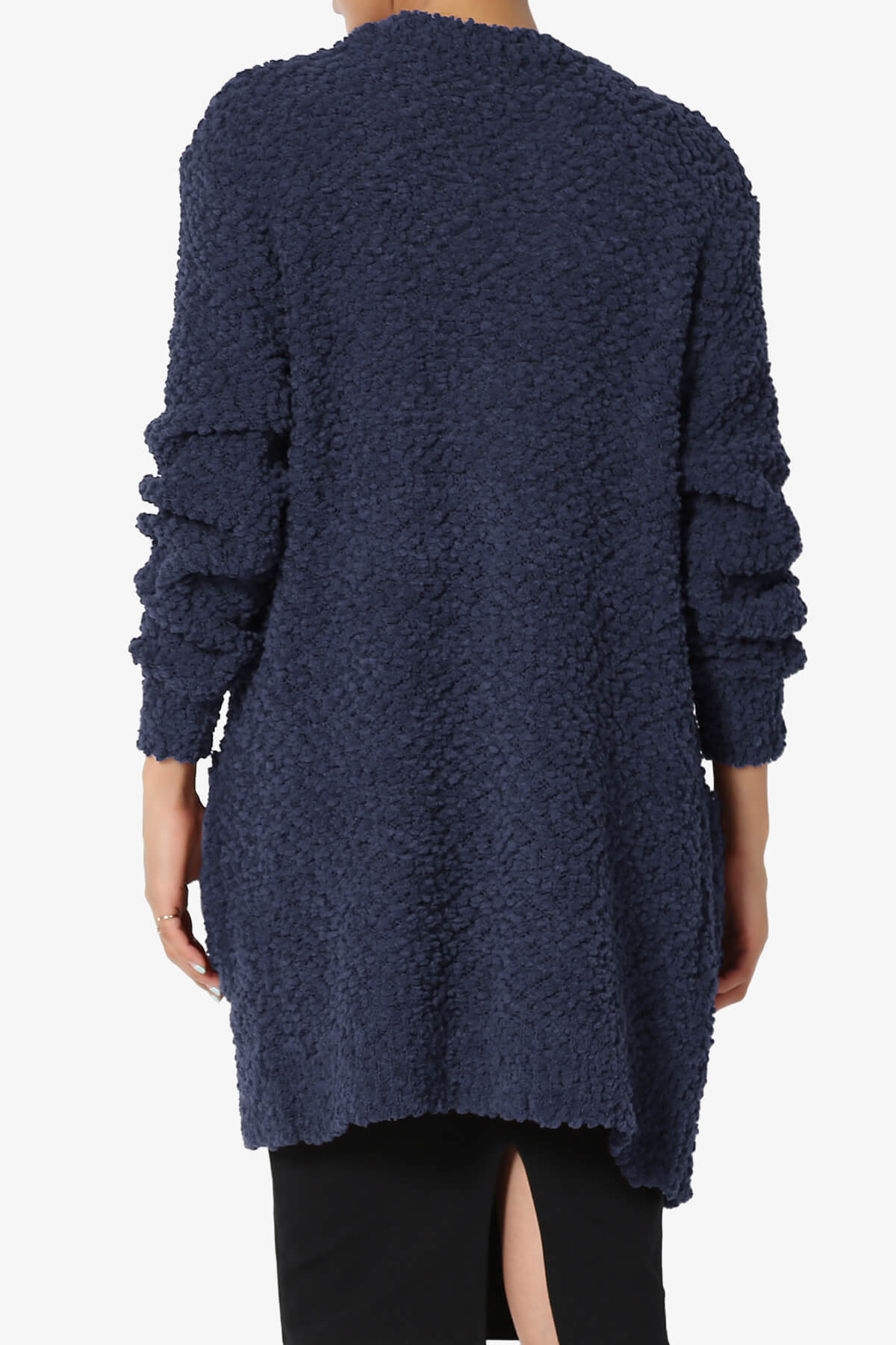 Barry Soft Popcorn Knit Sweater Cardigan NAVY_2