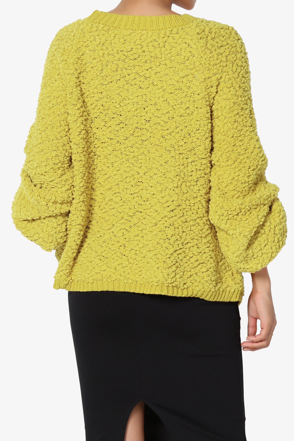 Barry Fuzzy Knit Button Boxy Crop Cardigan GOLDEN WASABI_2