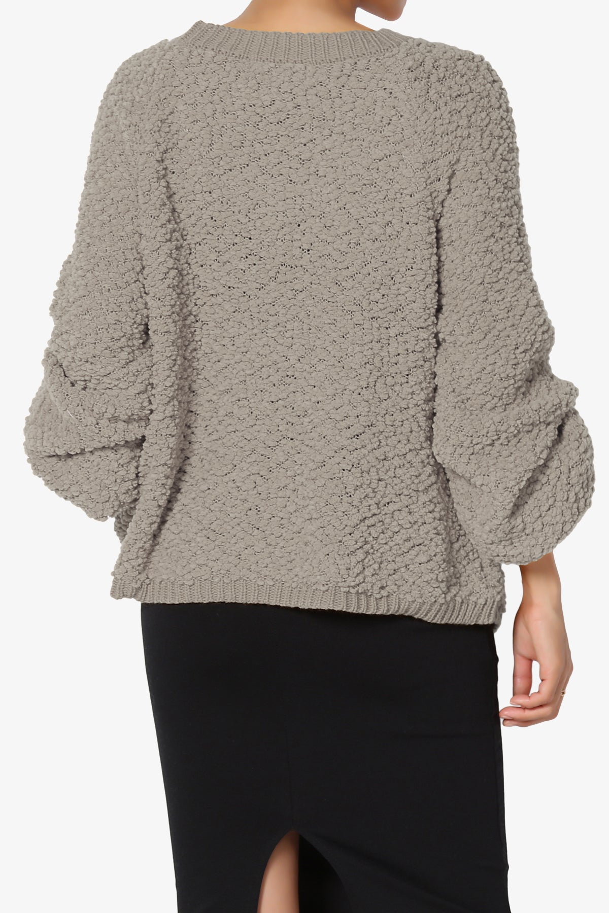 Barry Fuzzy Knit Button Boxy Crop Cardigan LIGHT MOCHA_2