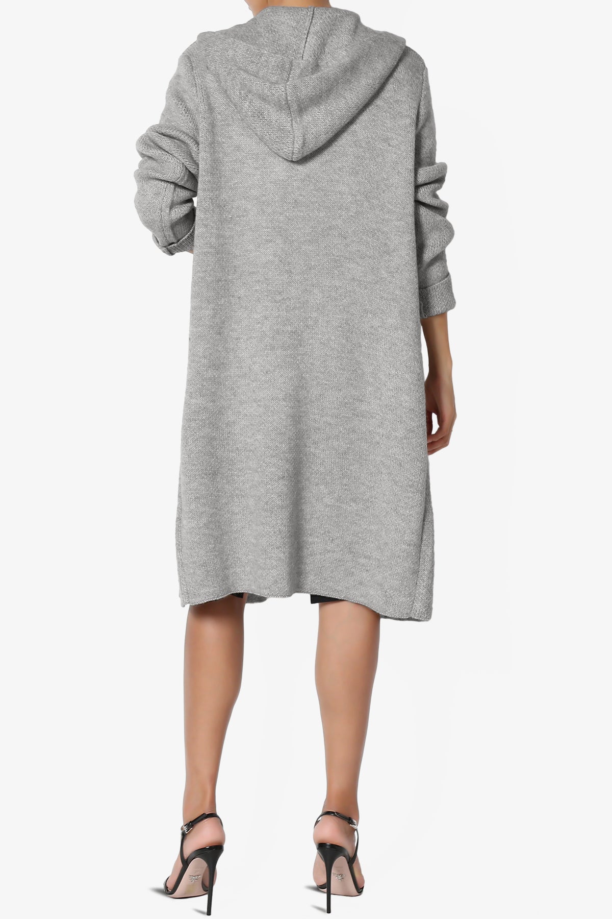 Portola Hooded Longline Cardigan HEATHER GREY_2