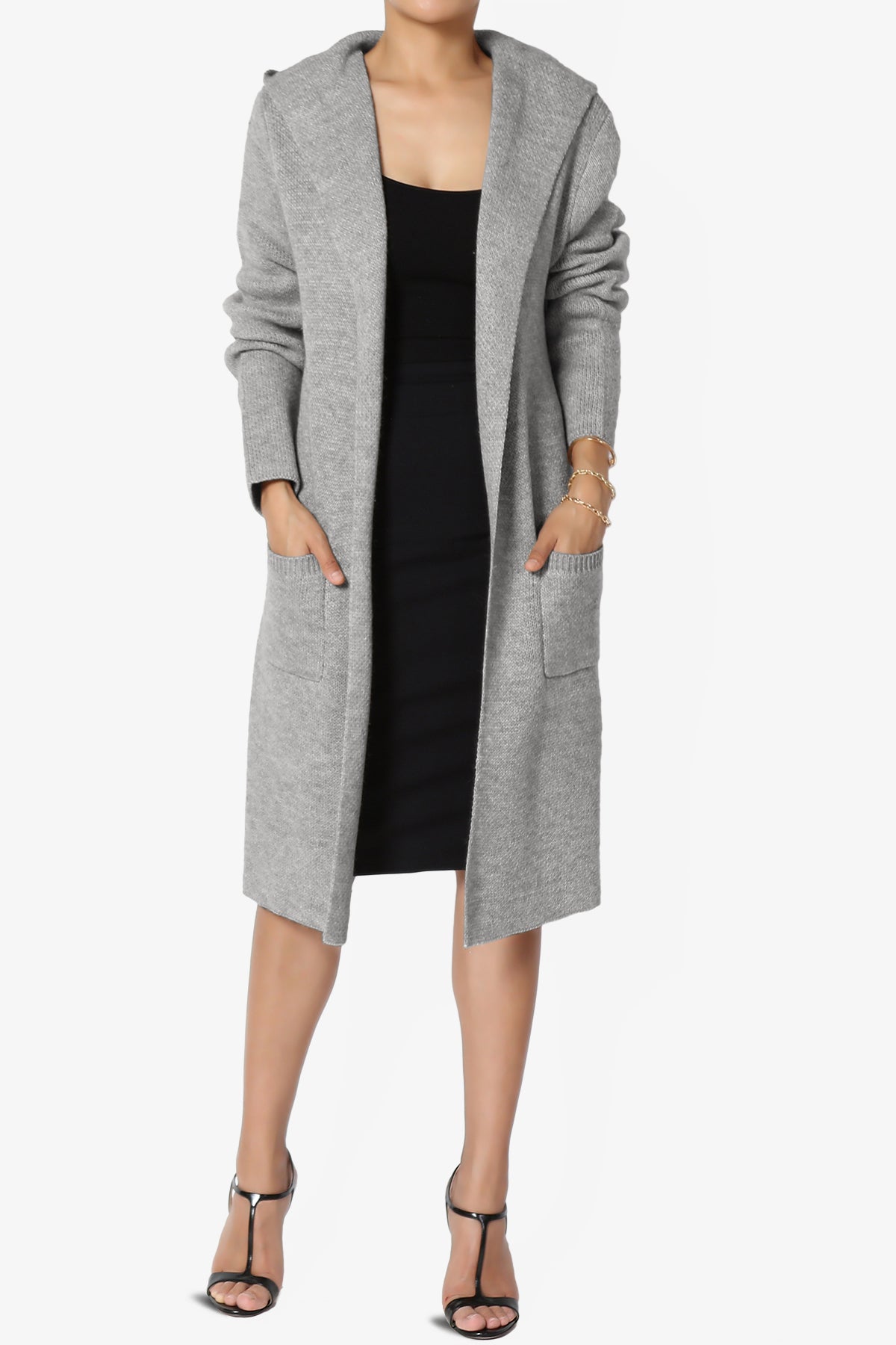 Portola Hooded Longline Cardigan HEATHER GREY_6