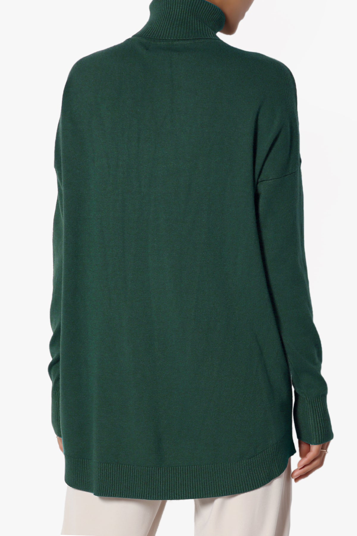 Henley Turtle Neck Knit Sweater HUNTER GREEN_2