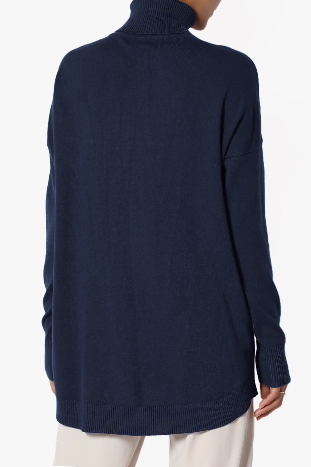 Henley Turtle Neck Knit Sweater NAVY_2