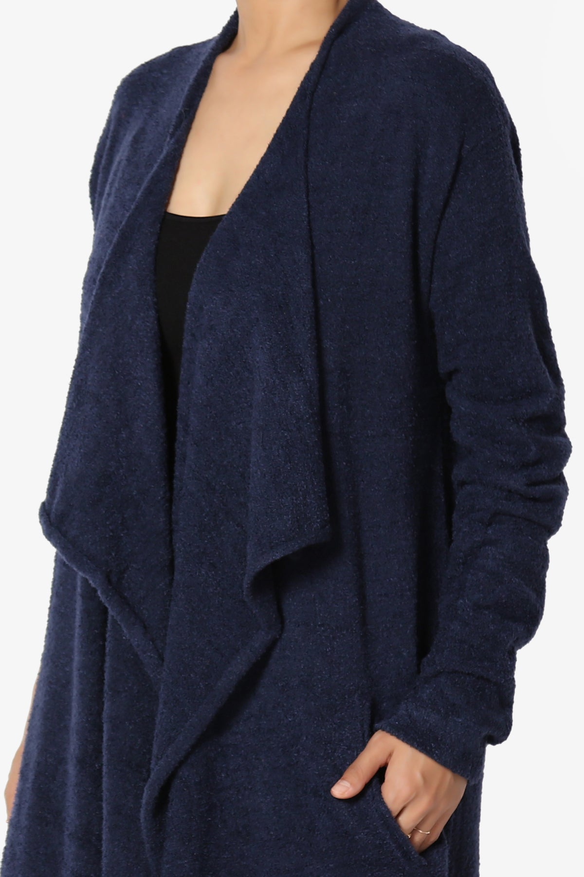 Tish Waterfall Longline Knit Cardigan NAVY_5