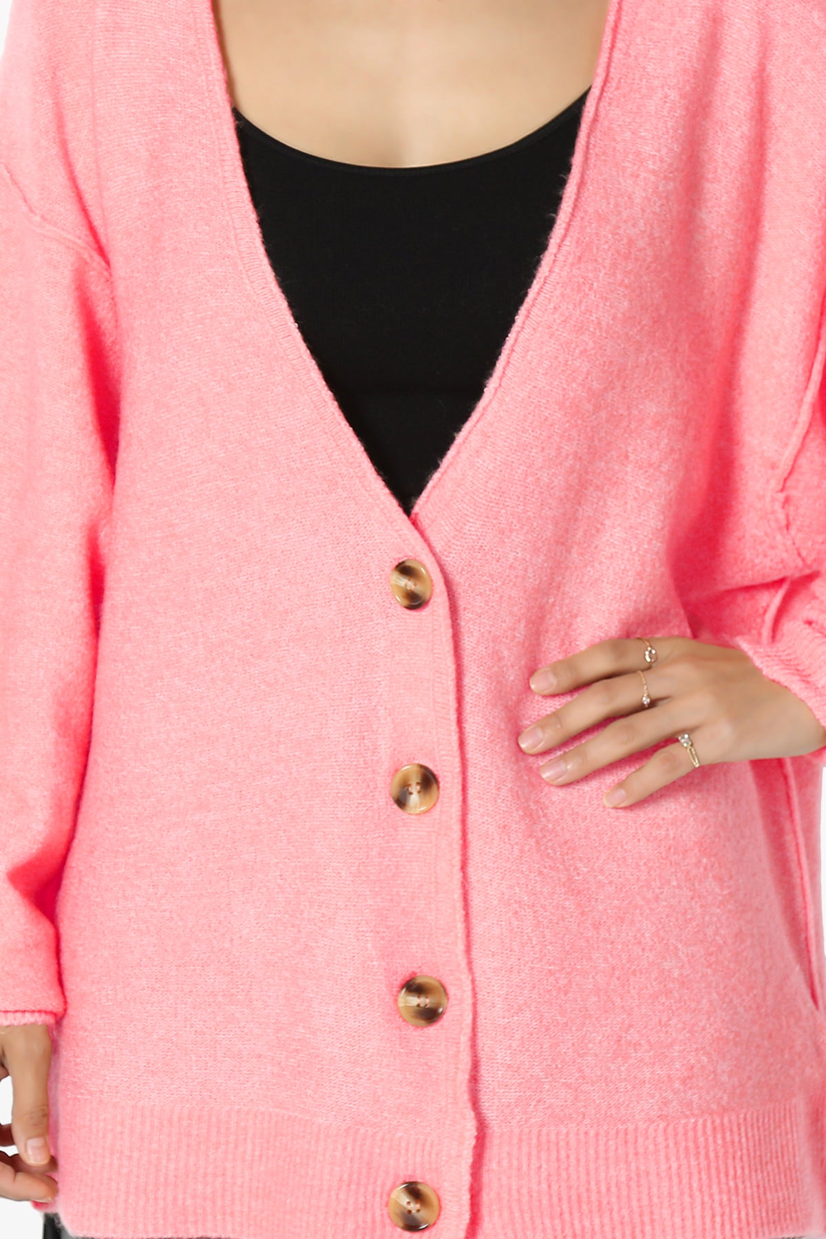 Taryn Loose Melange Knit Cardigan