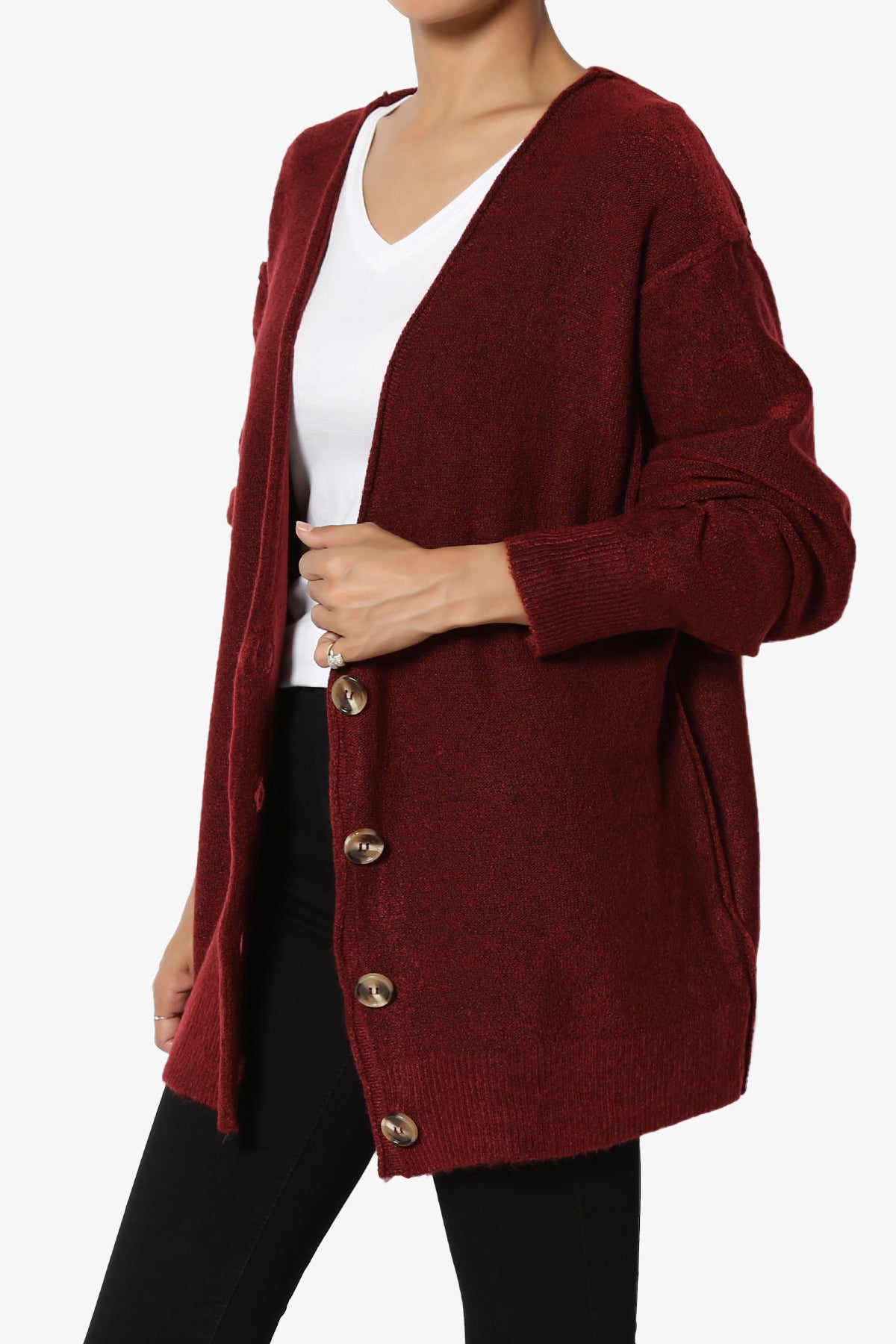 Taryn Loose Melange Knit Cardigan