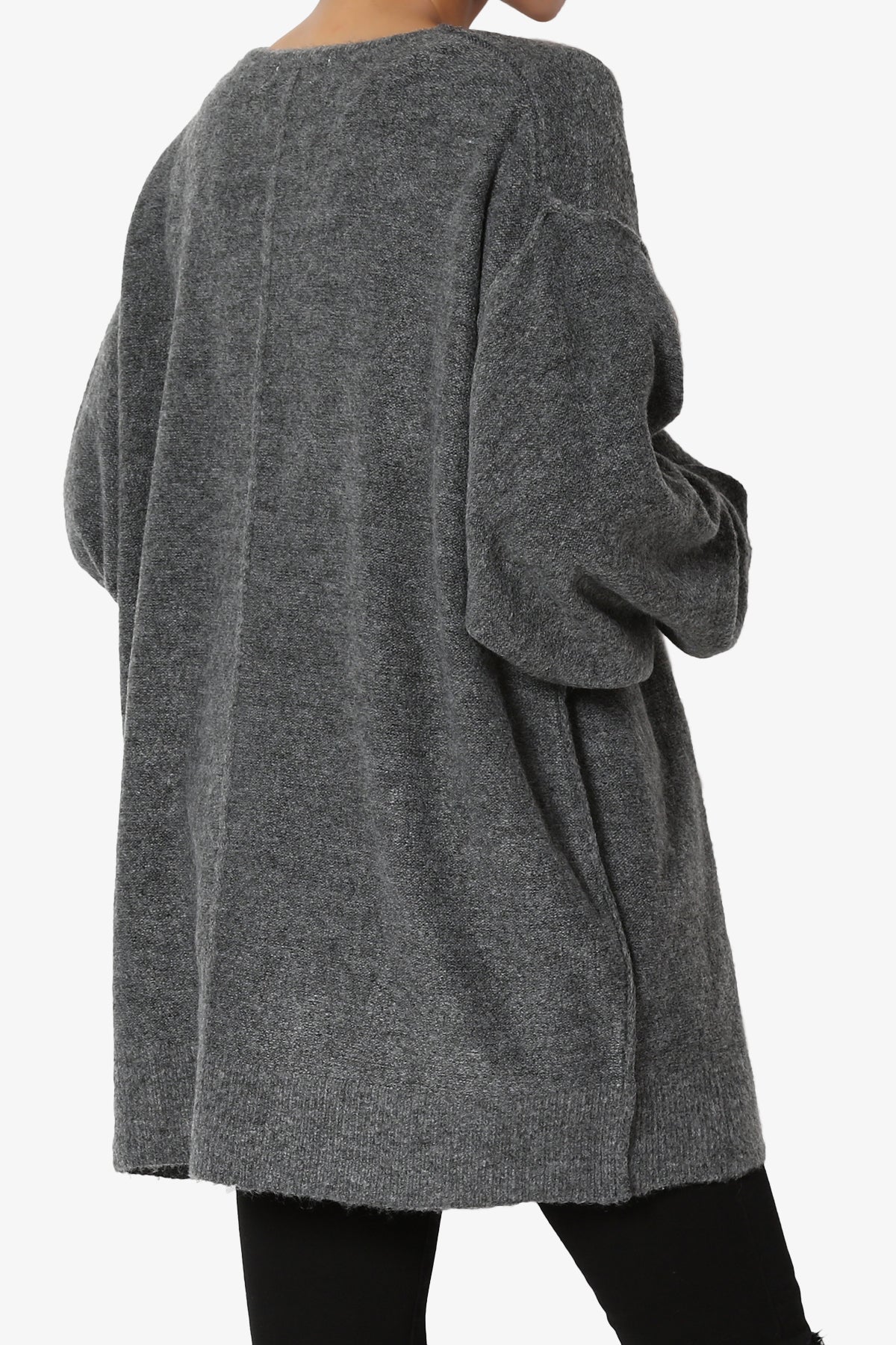 Taryn Loose Melange Knit Cardigan PLUS