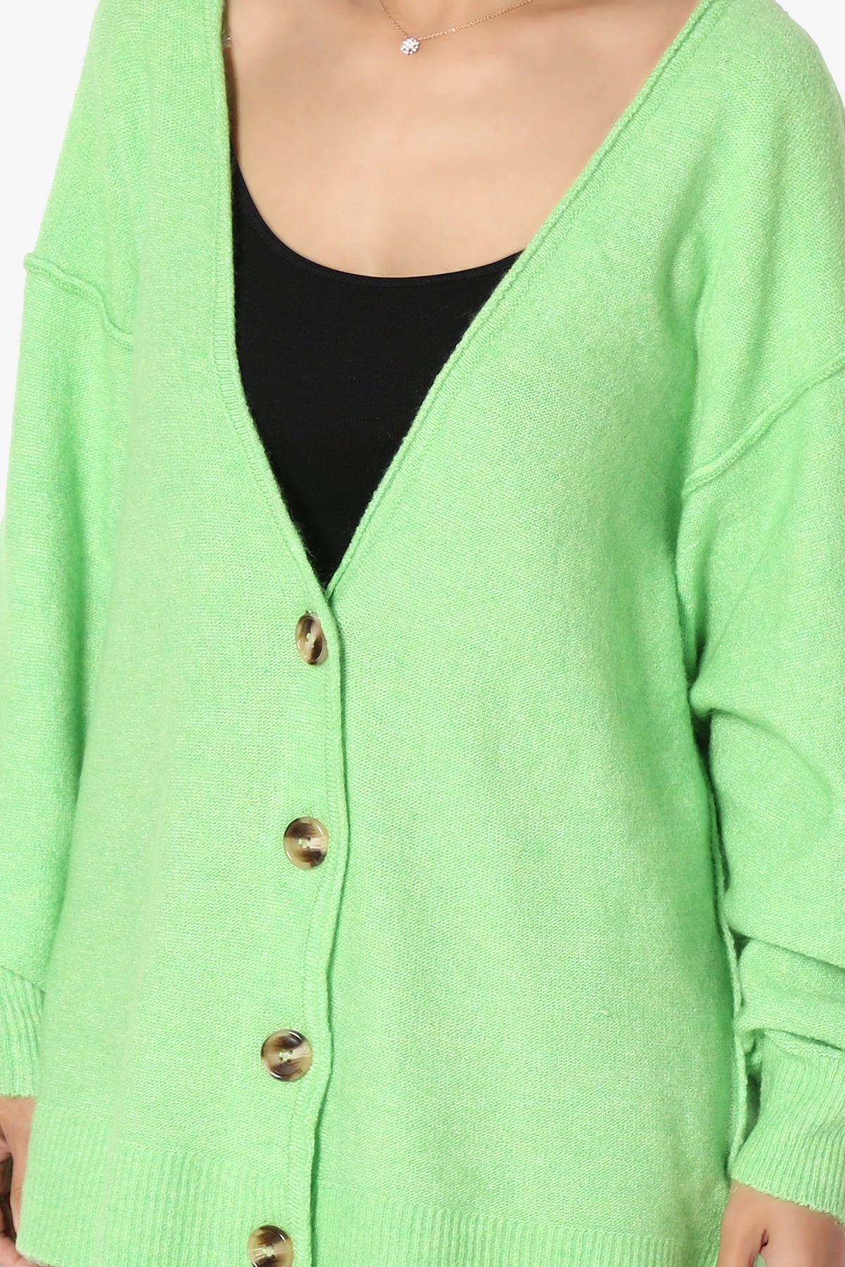 Taryn Loose Melange Knit Cardigan PLUS